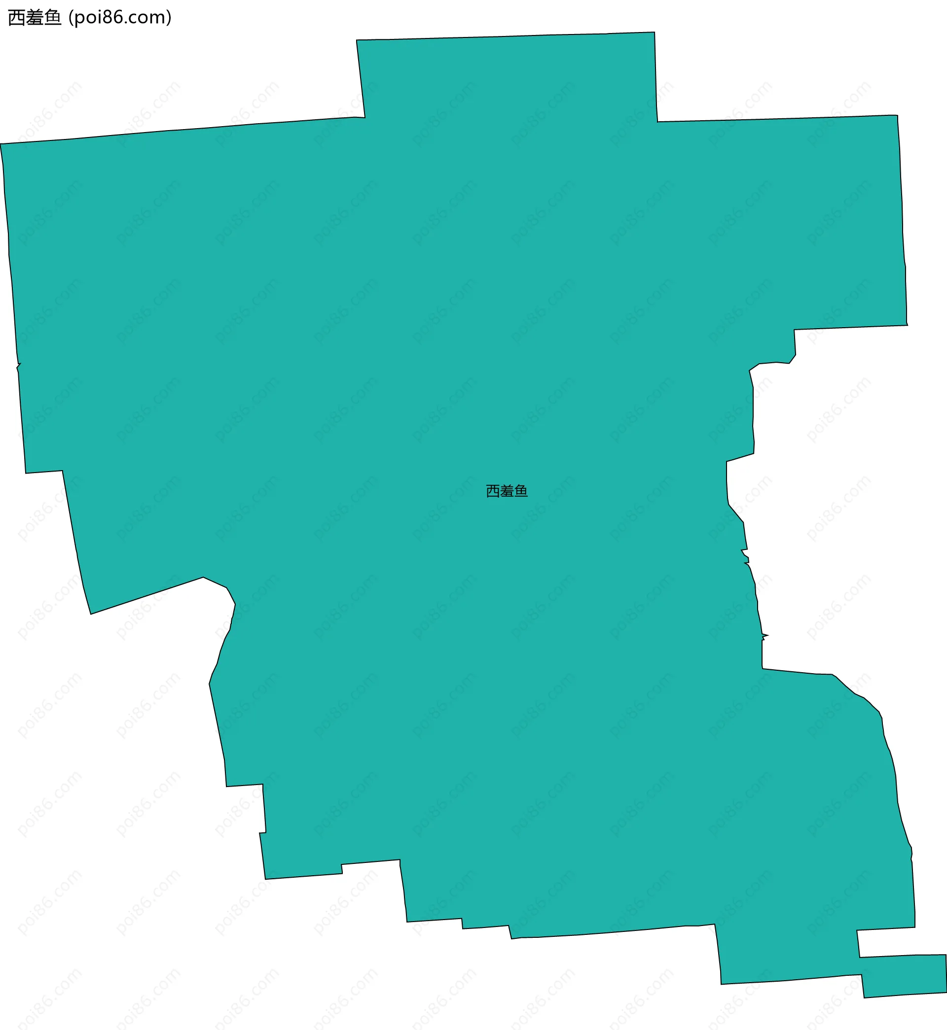 西羞鱼边界地图