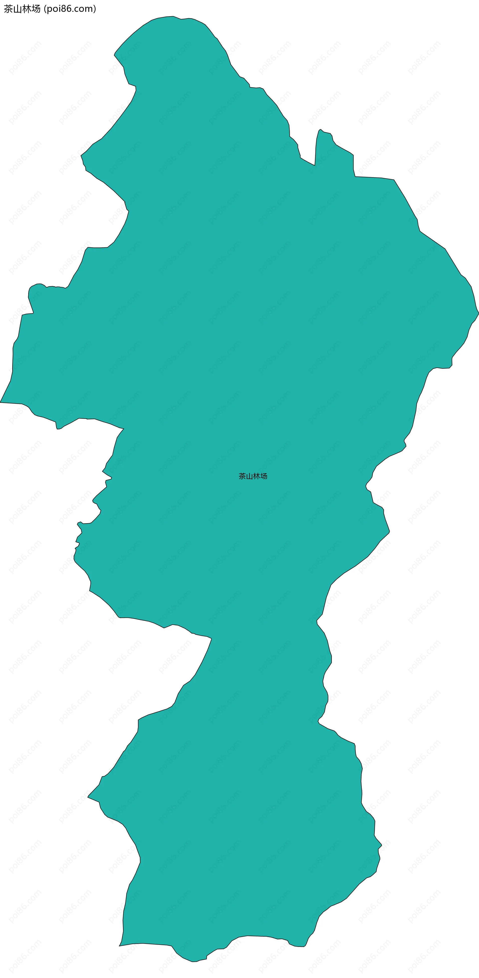 茶山林场边界地图