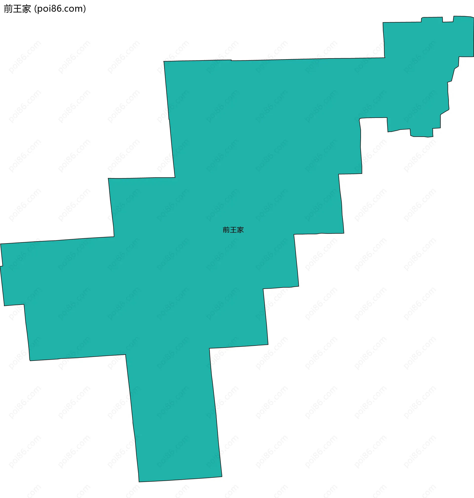 前王家边界地图