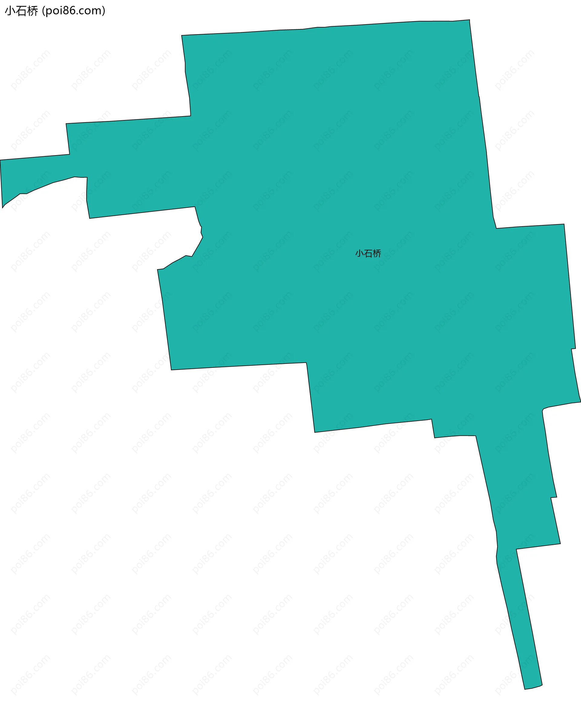 小石桥边界地图
