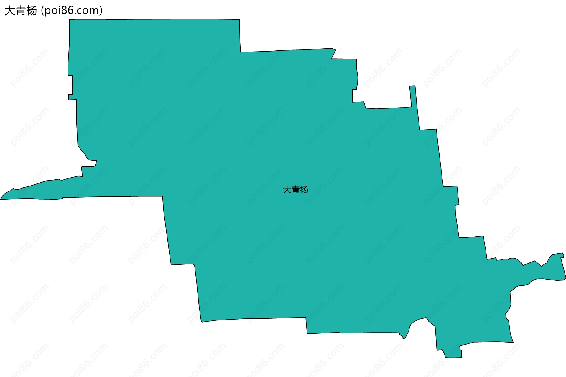 大青杨边界地图