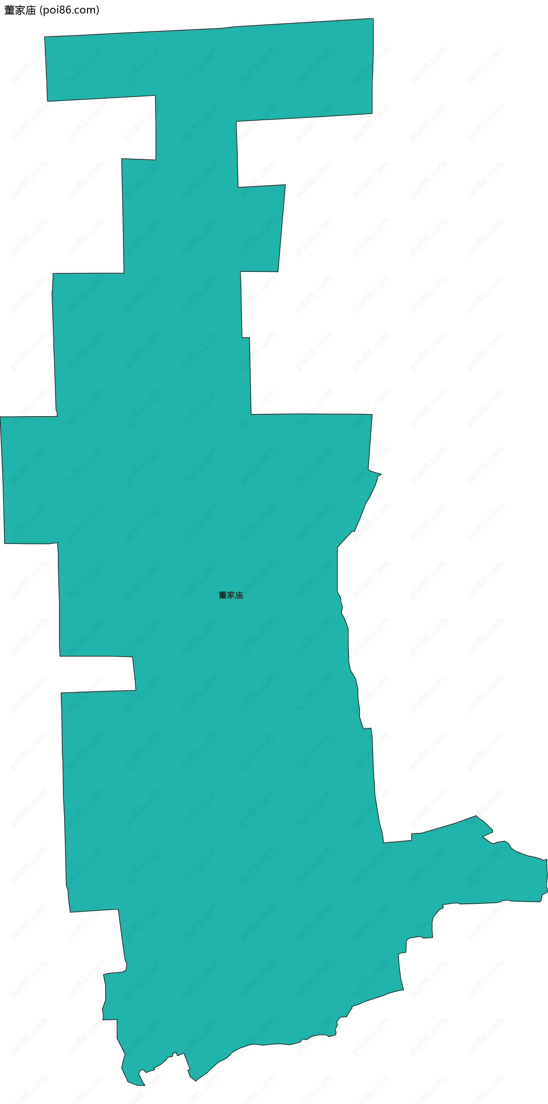 董家庙边界地图