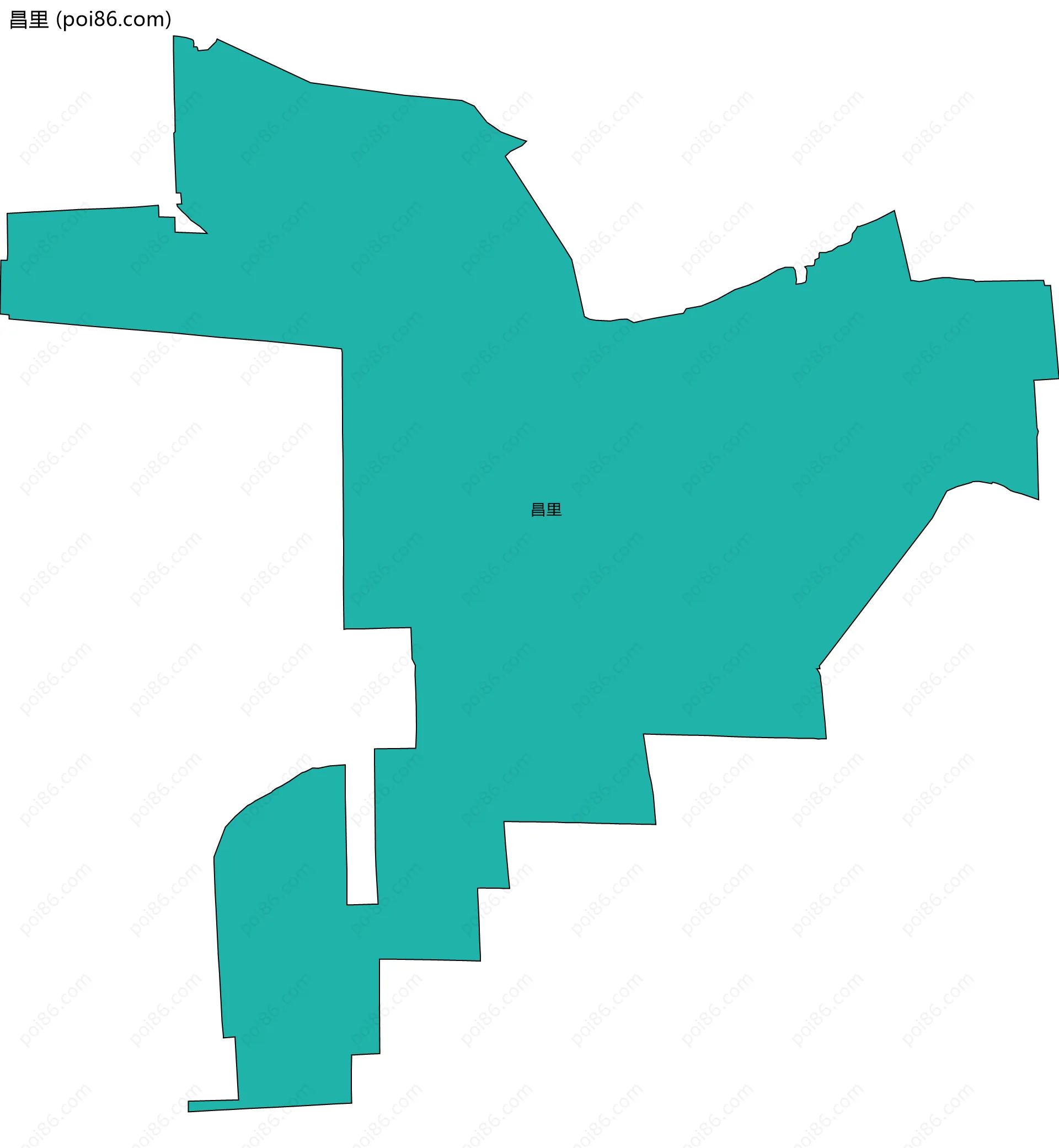 昌里边界地图