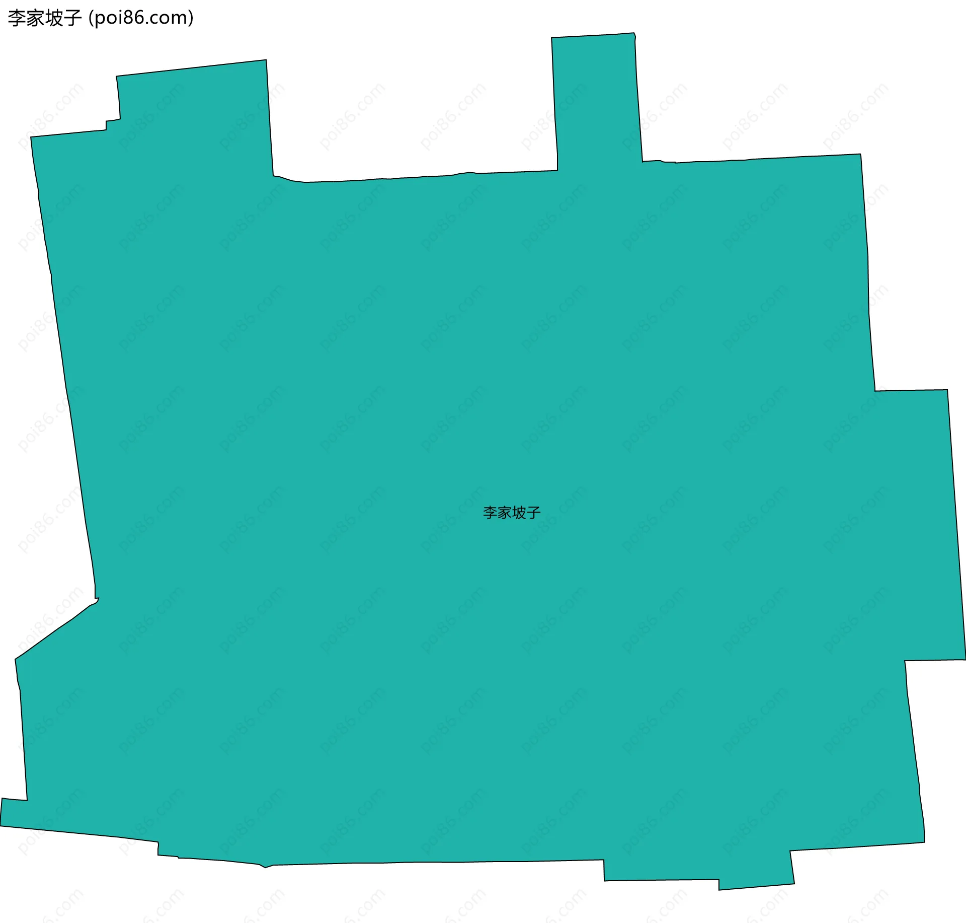 李家坡子边界地图