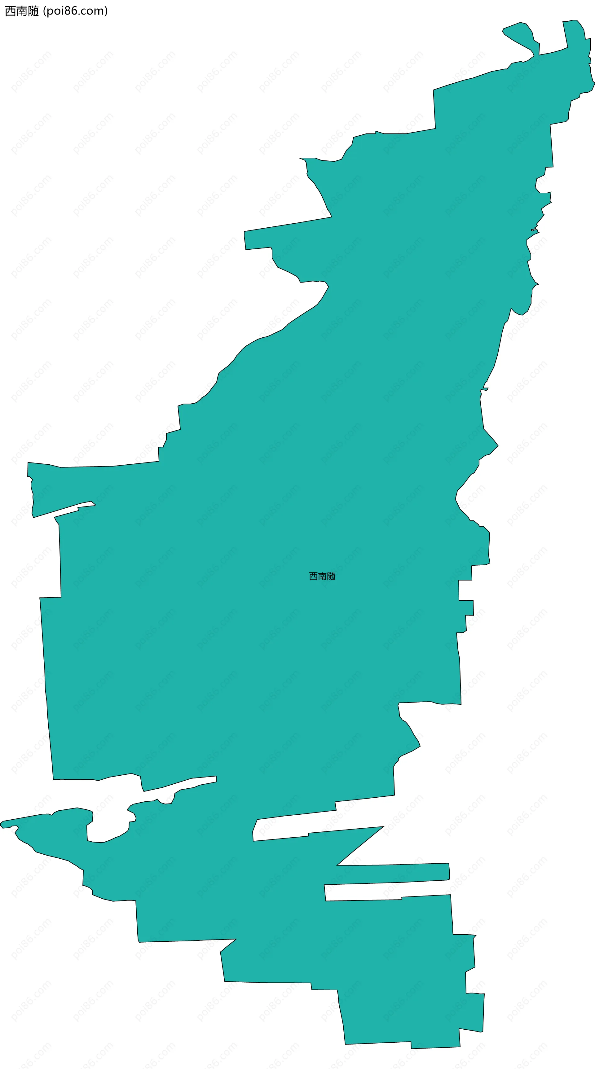 西南随边界地图