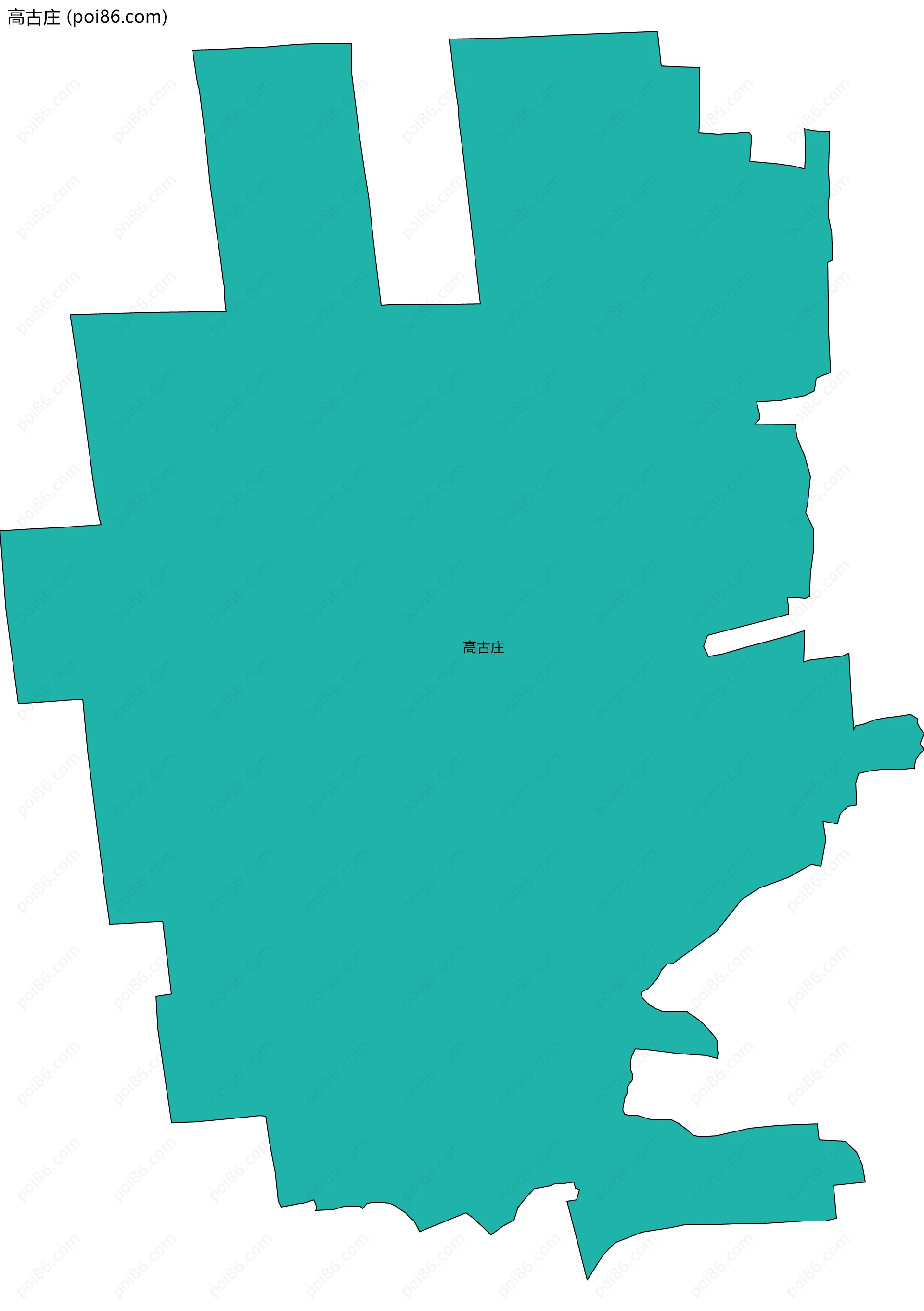 高古庄边界地图