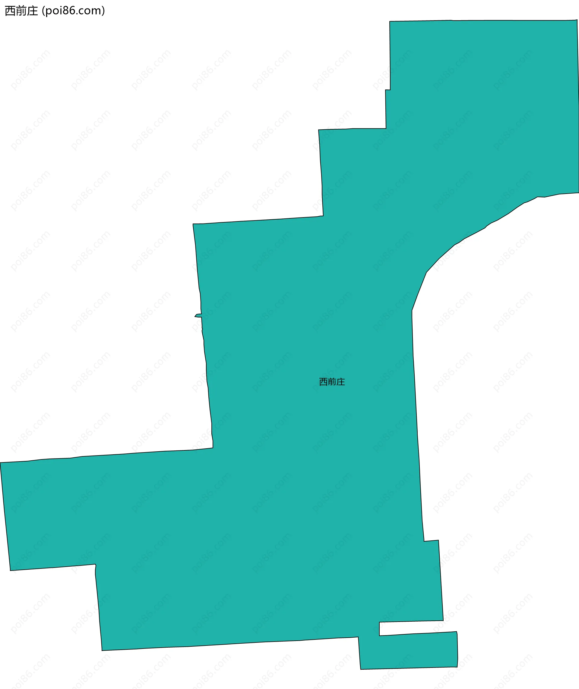 西前庄边界地图