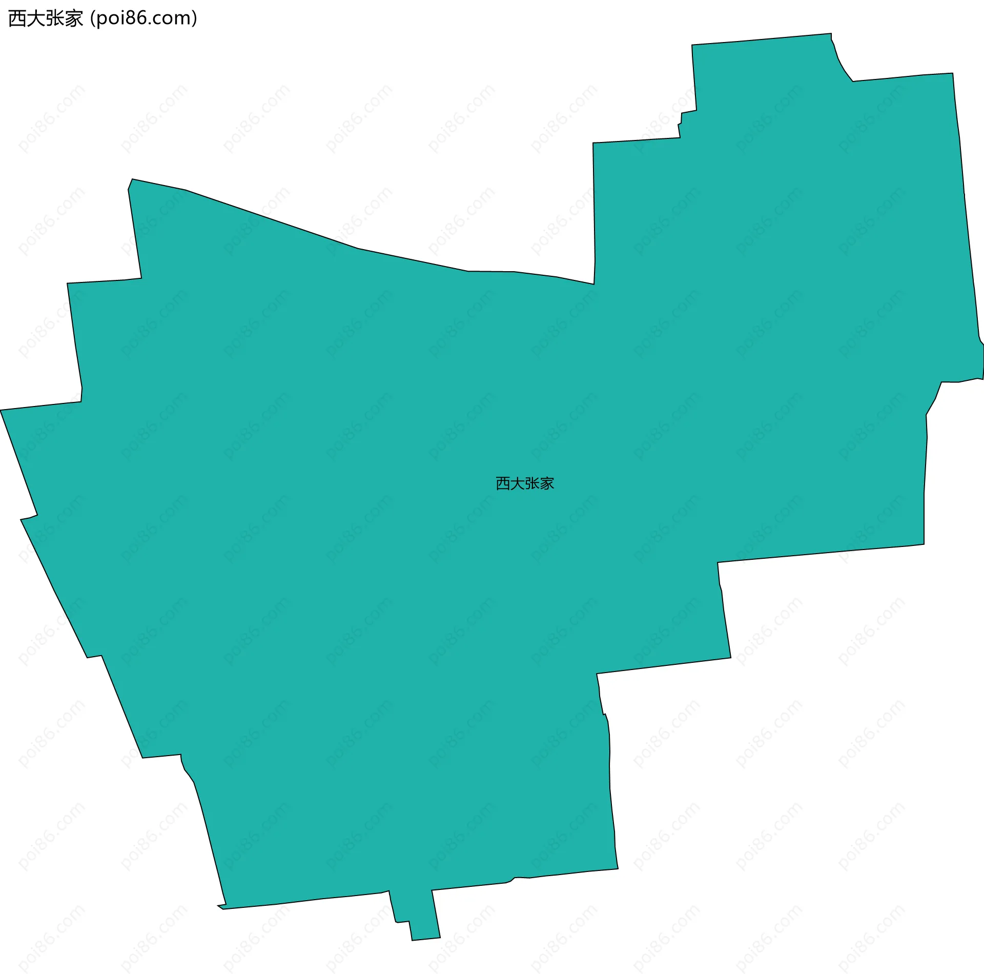 西大张家边界地图