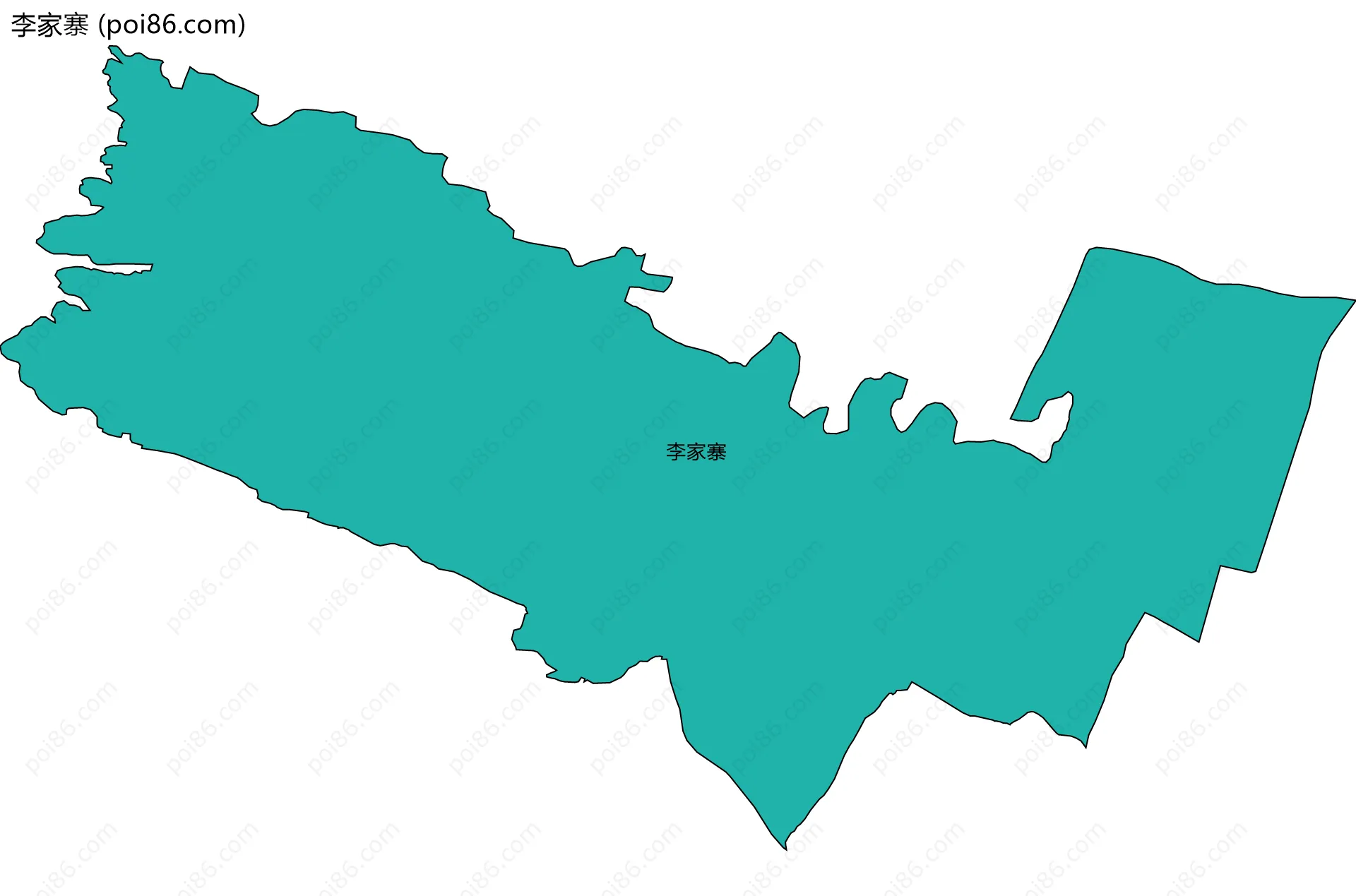 李家寨边界地图