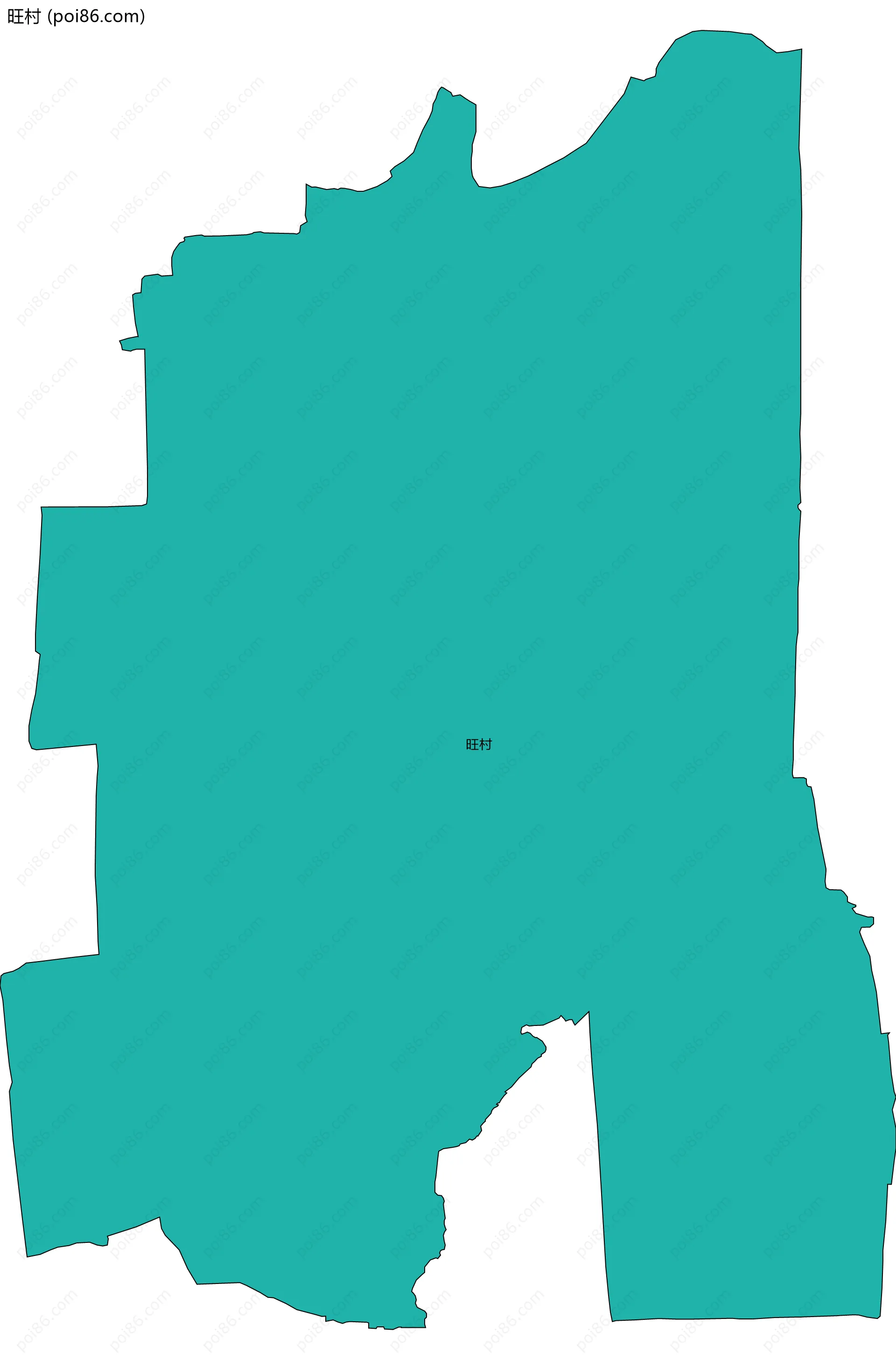 旺村边界地图