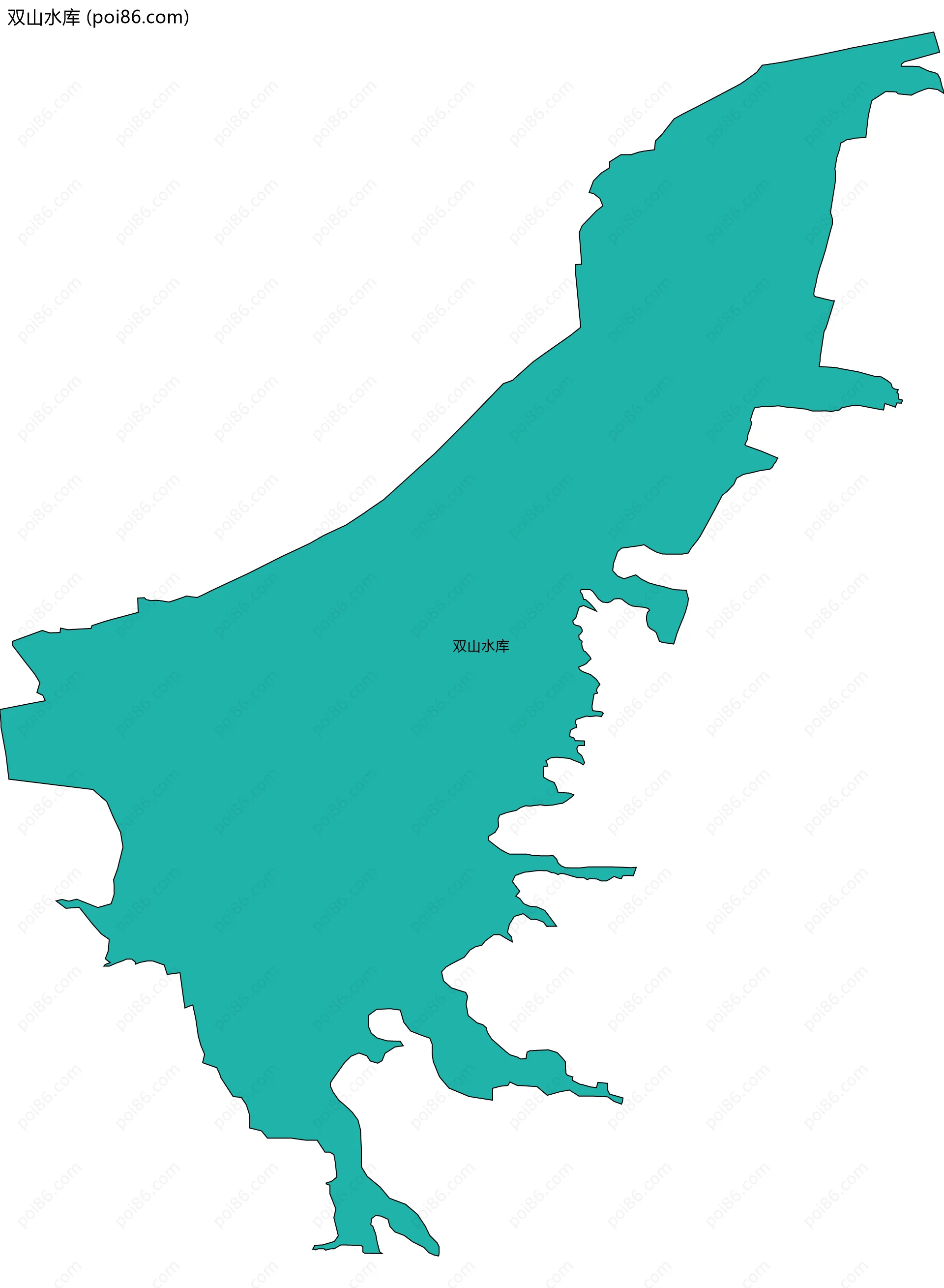 双山水库边界地图