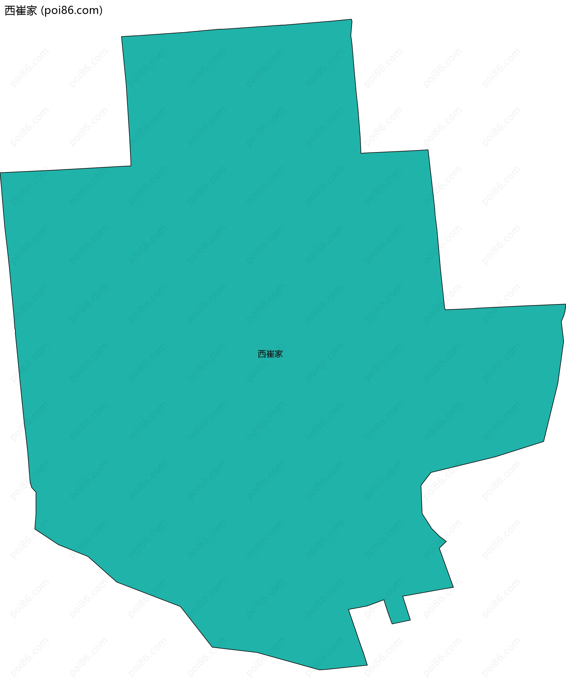 西崔家边界地图