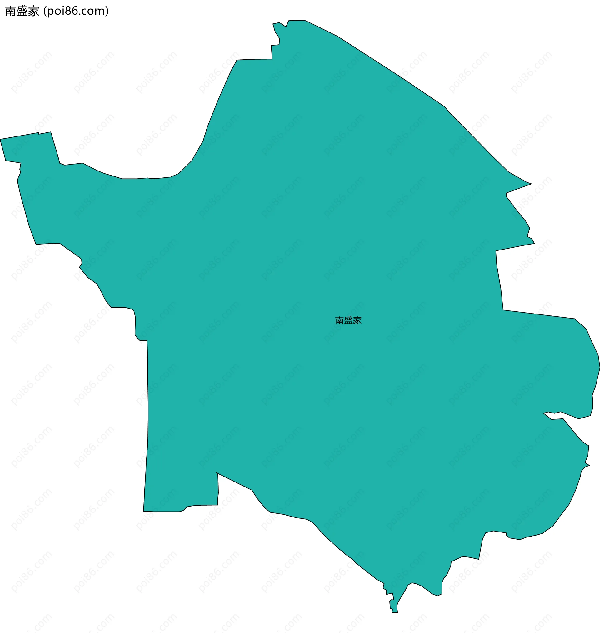 南盛家边界地图