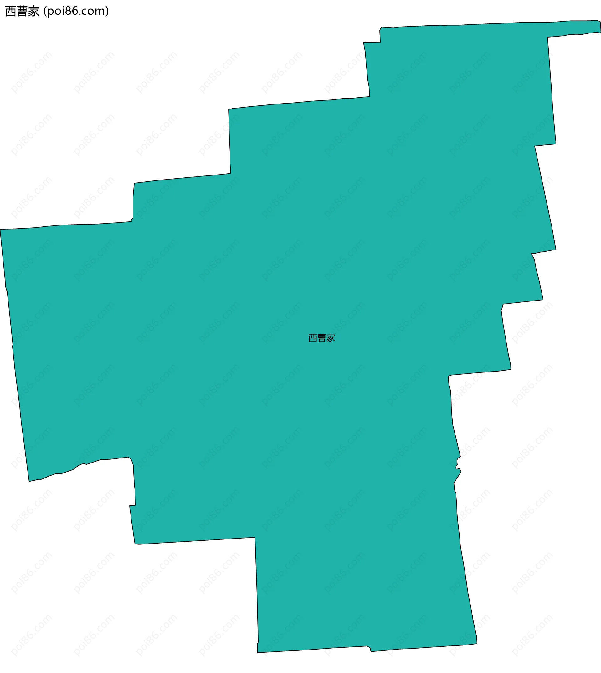 西曹家边界地图