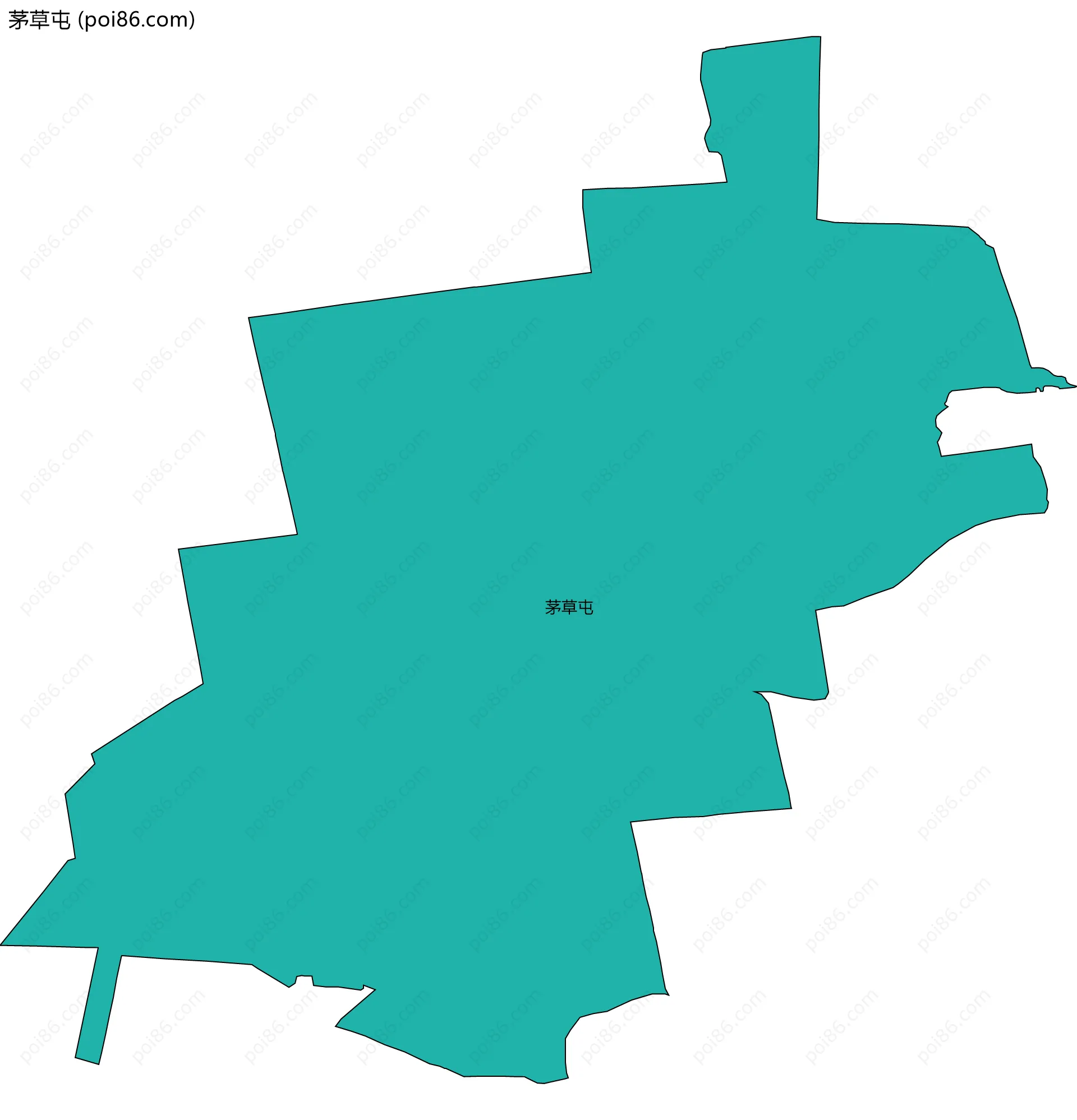 茅草屯边界地图