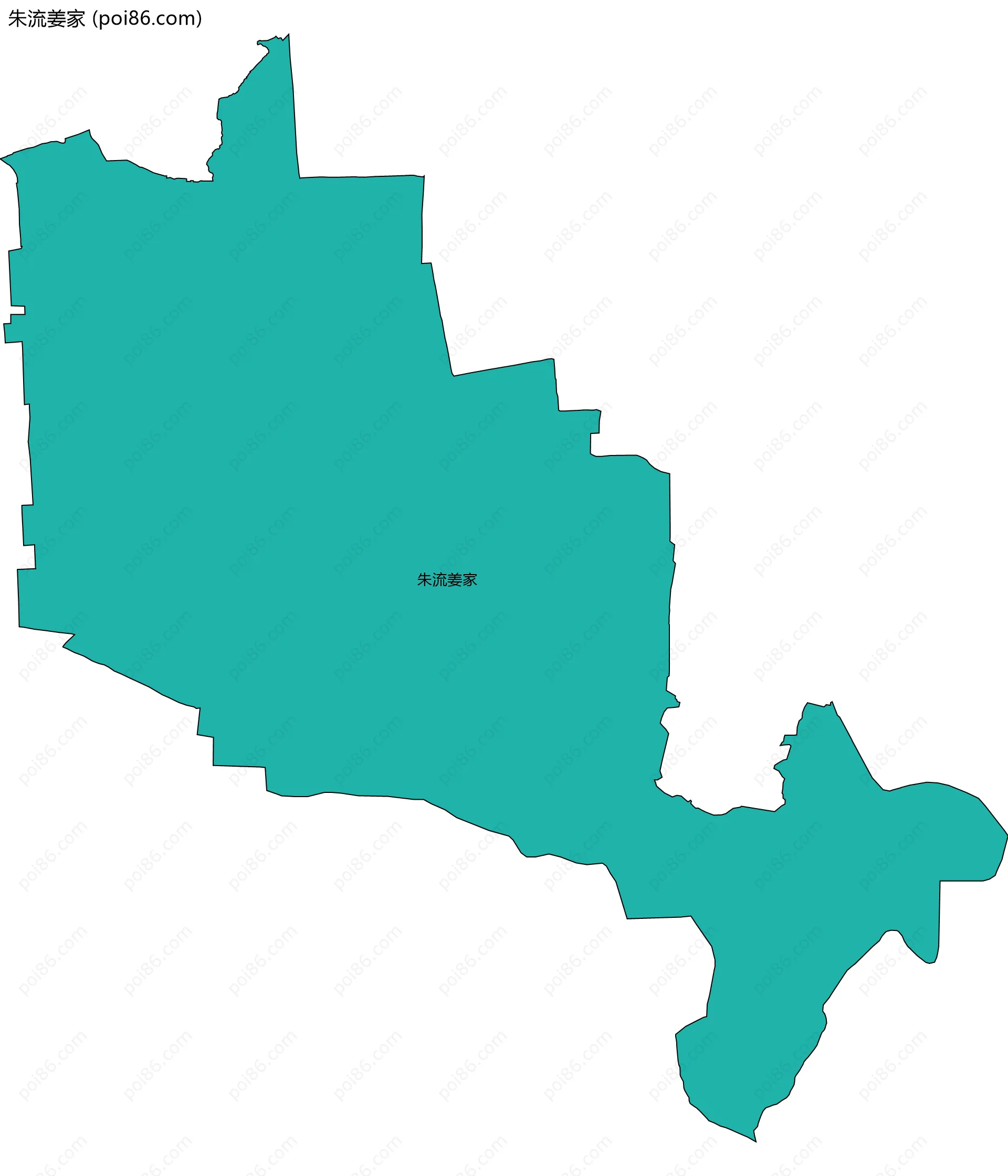 朱流姜家边界地图