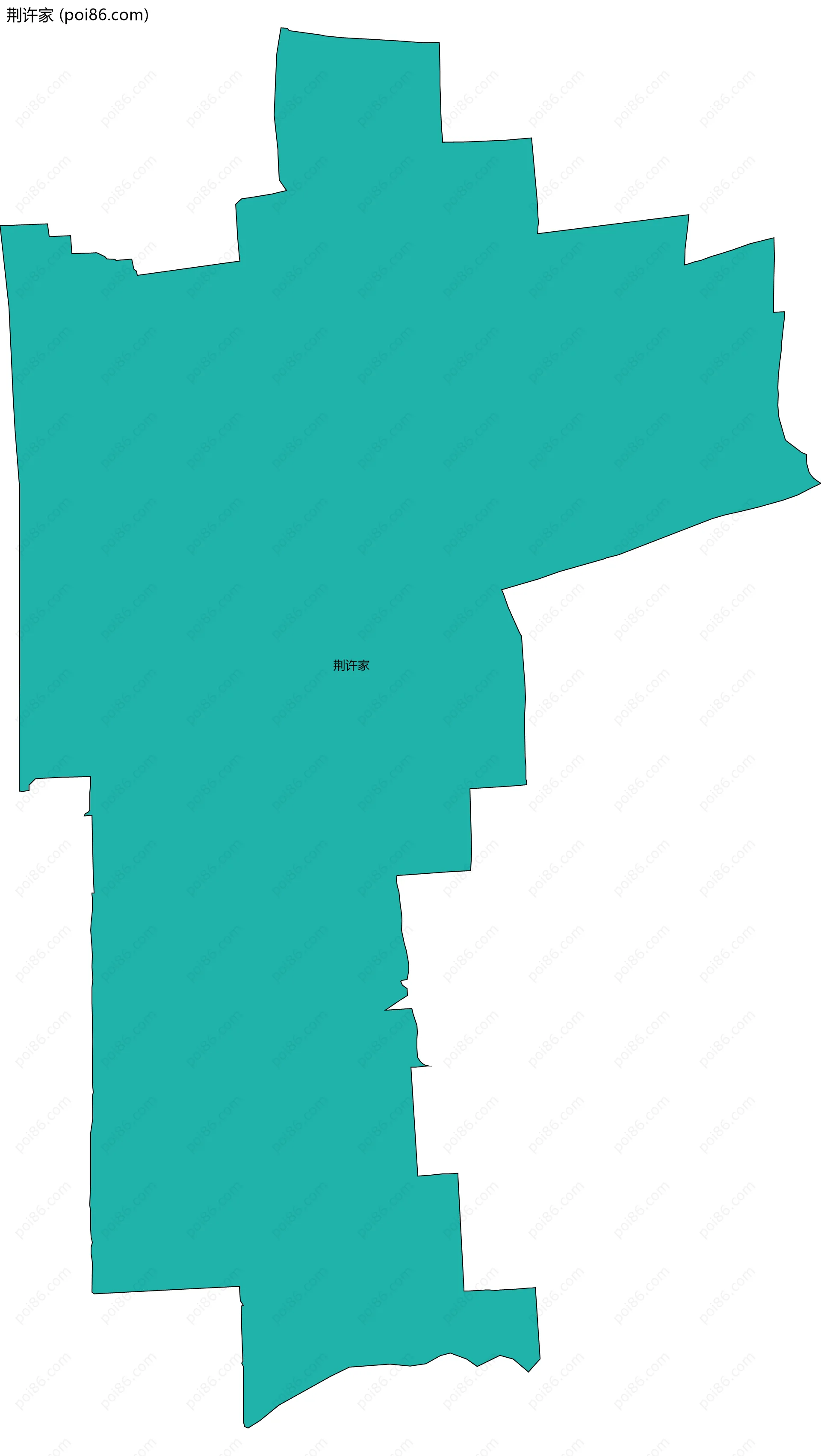 荆许家边界地图