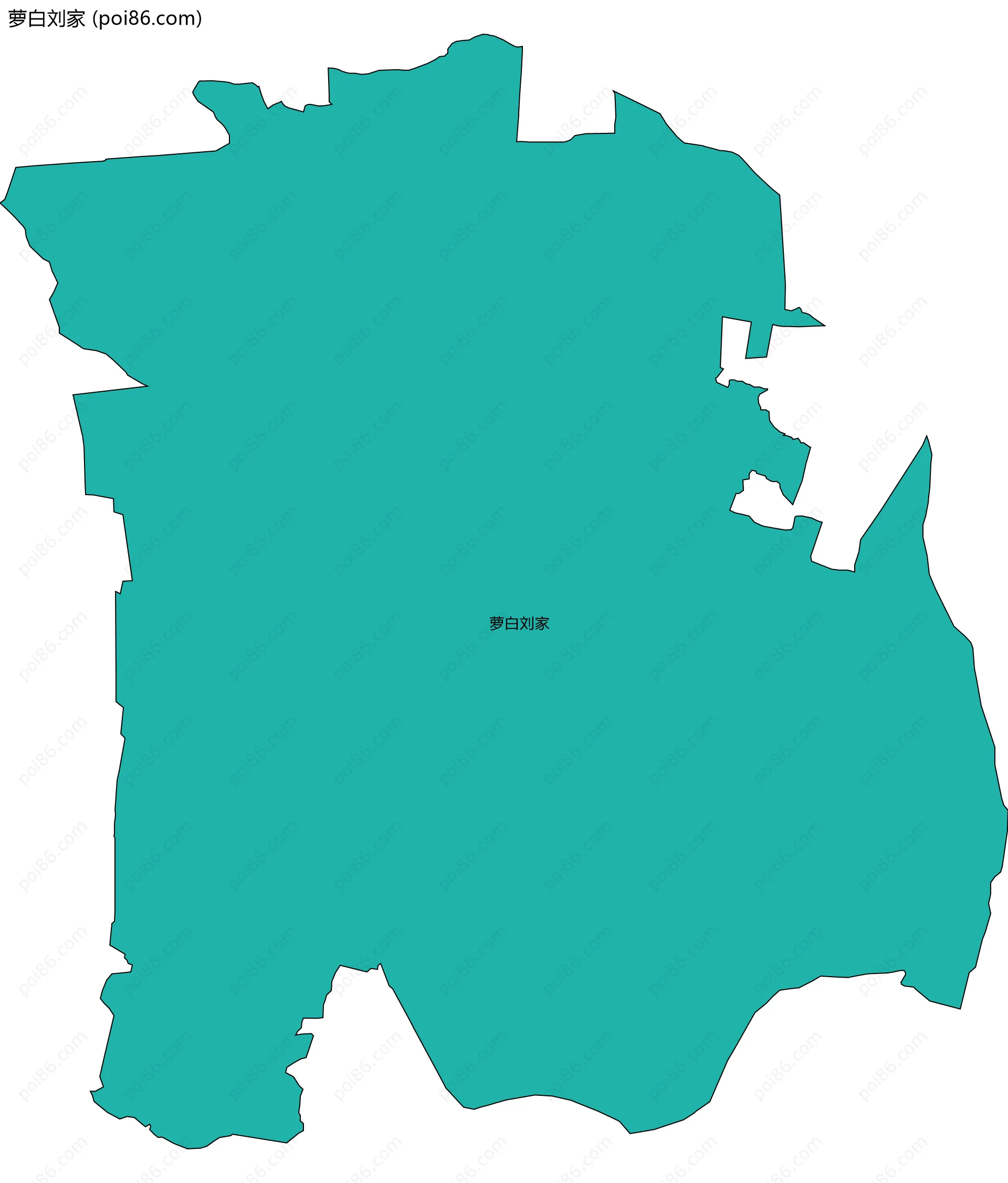 萝白刘家边界地图