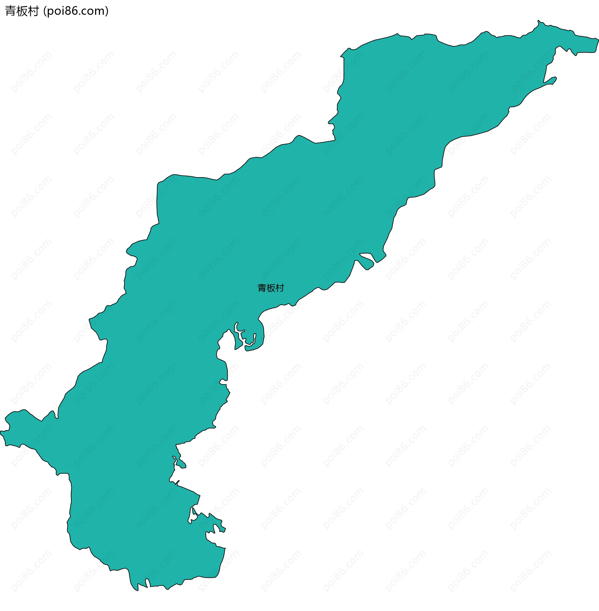 青板村边界地图