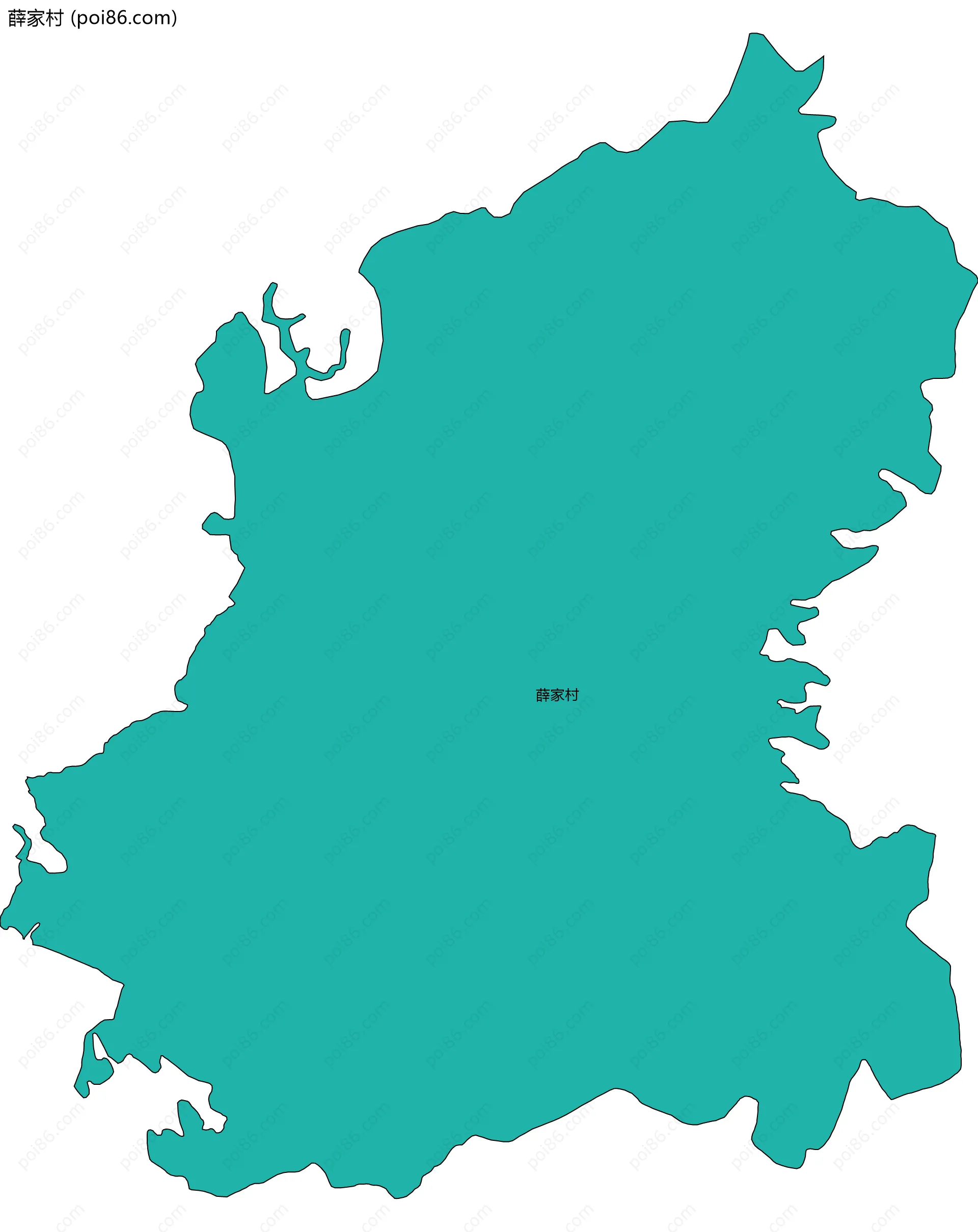 薛家村边界地图