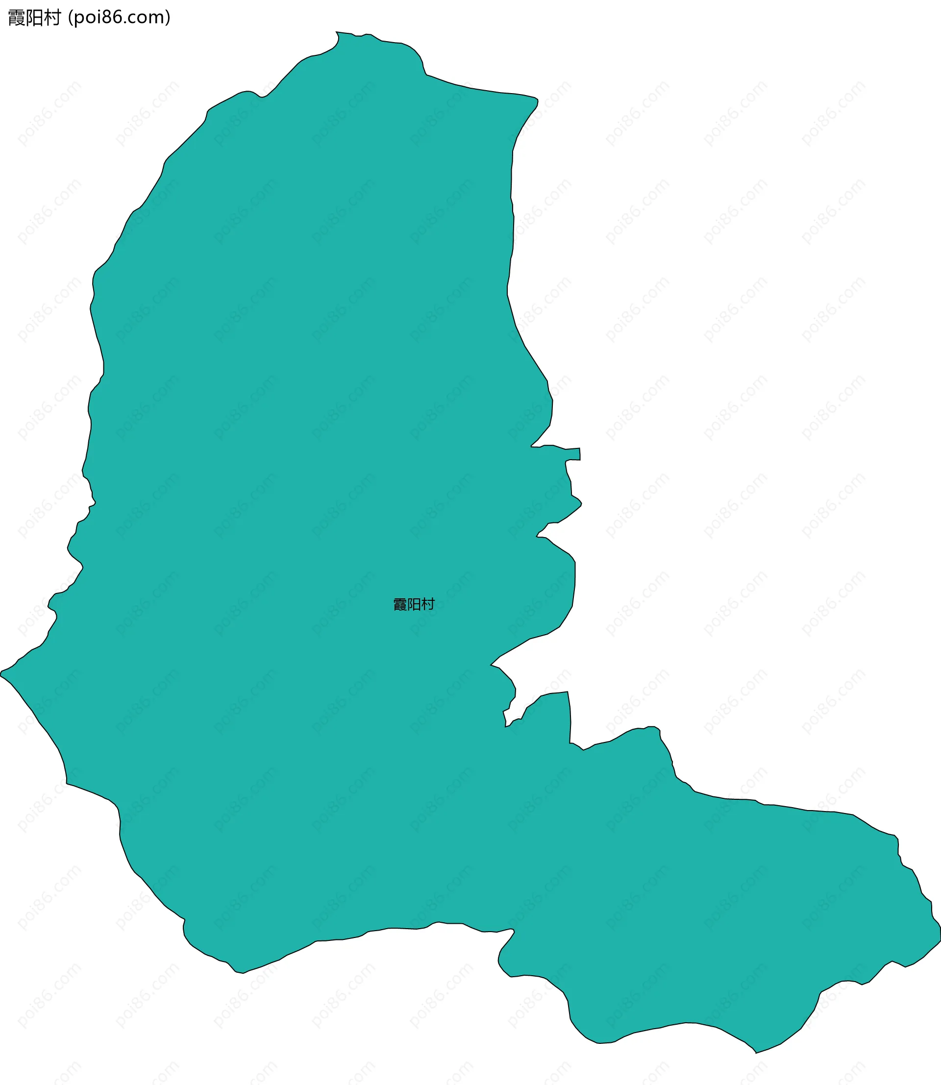 霞阳村边界地图