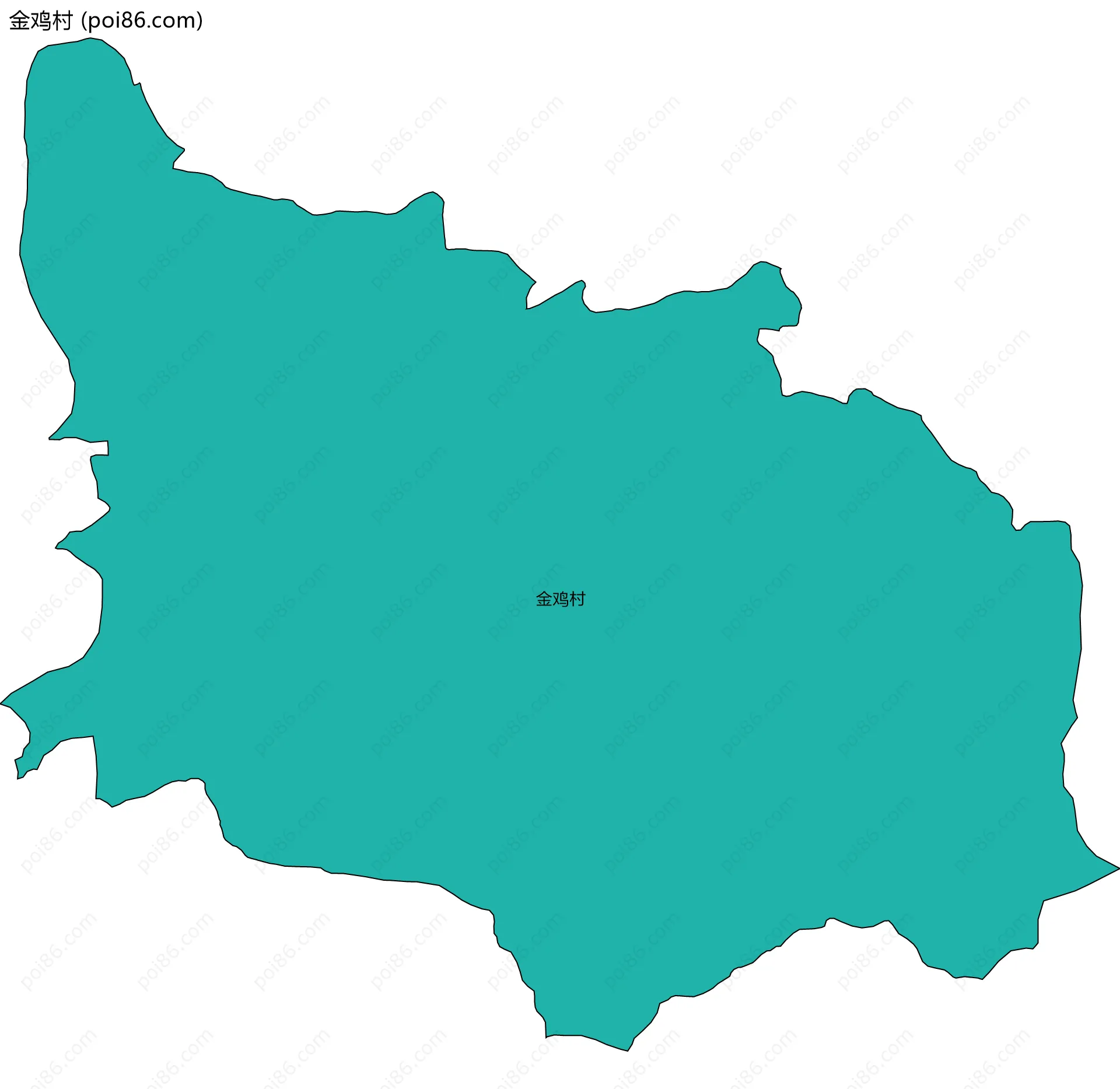金鸡村边界地图