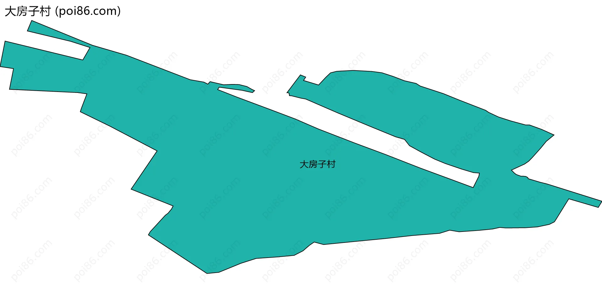 大房子村边界地图