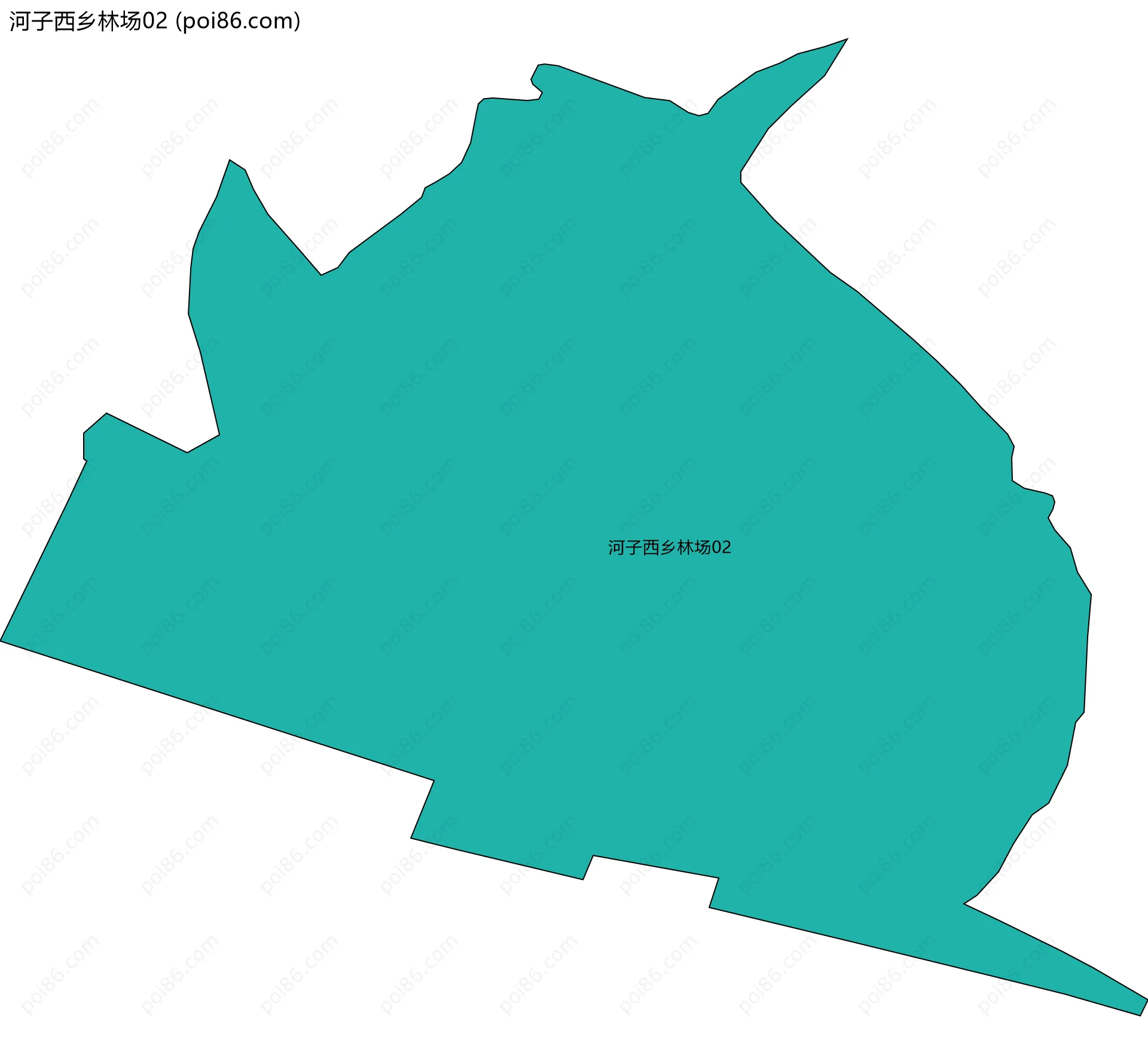 河子西乡林场02边界地图