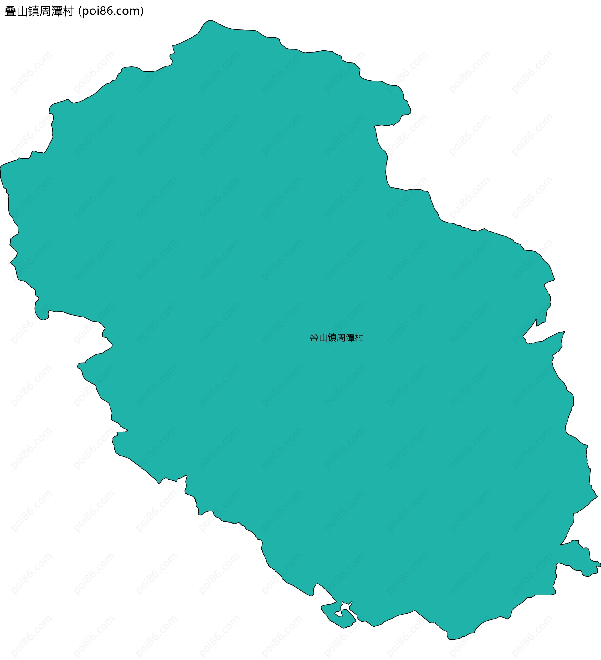 叠山镇周潭村边界地图