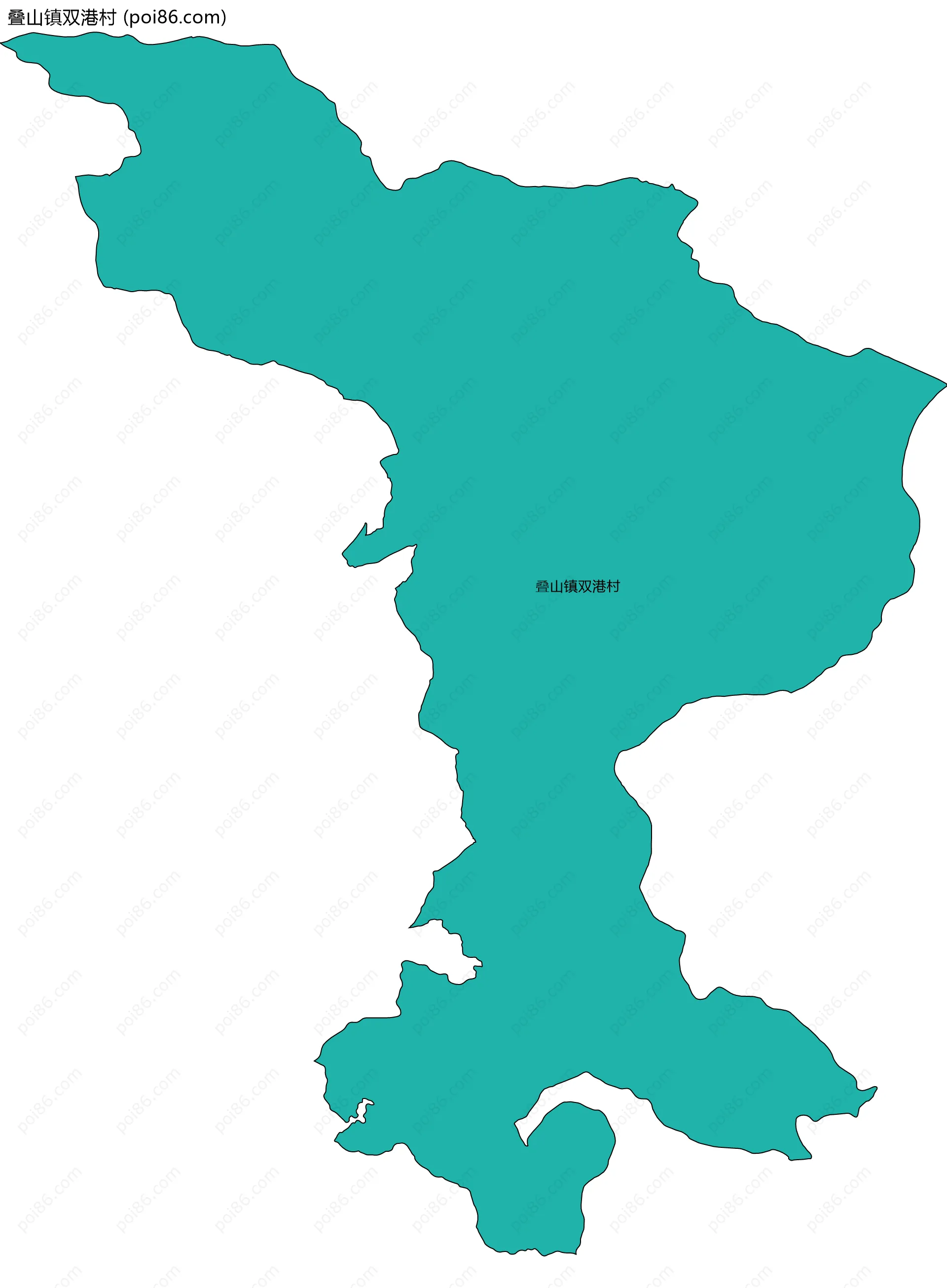 叠山镇双港村边界地图