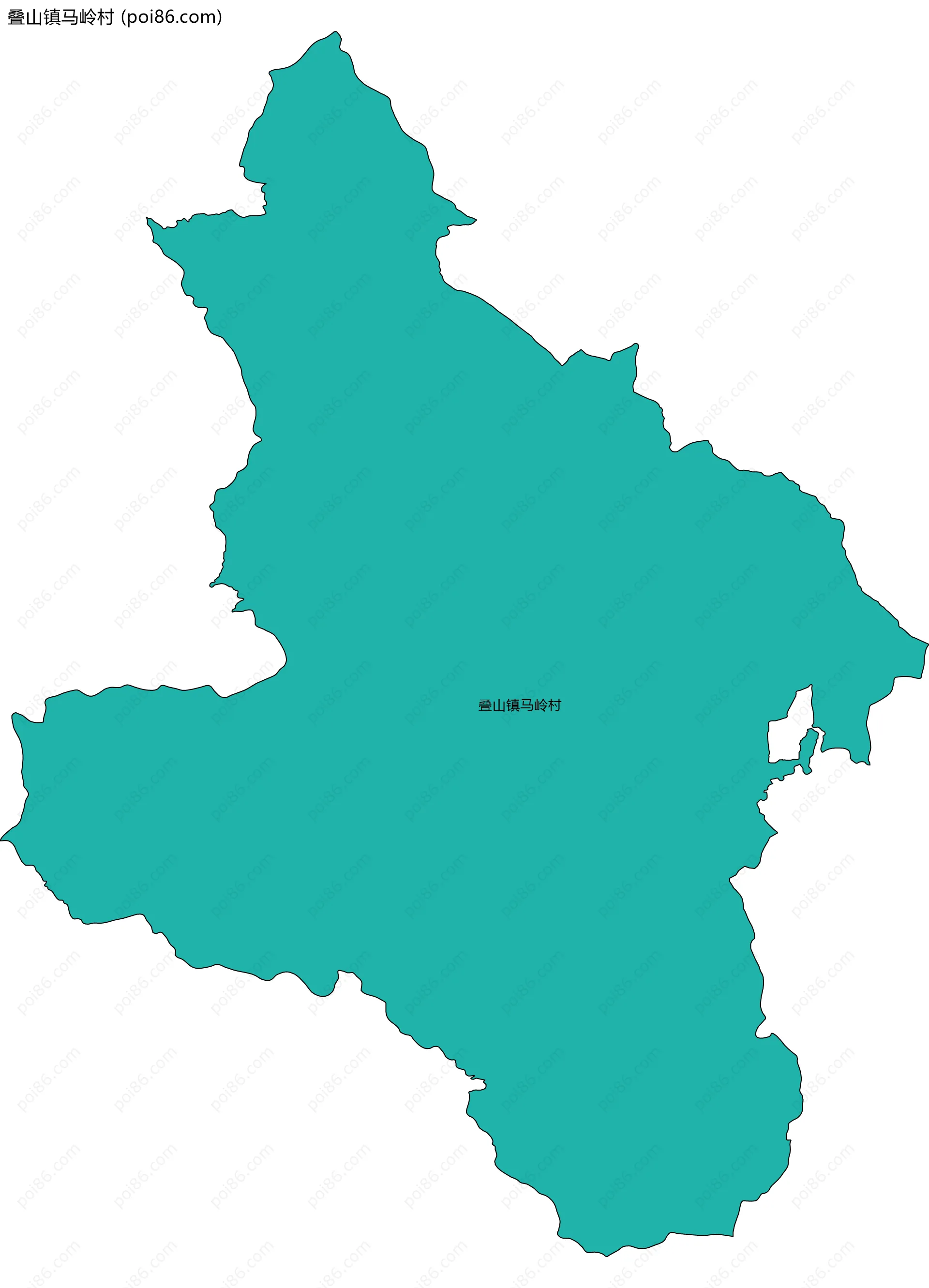 叠山镇马岭村边界地图