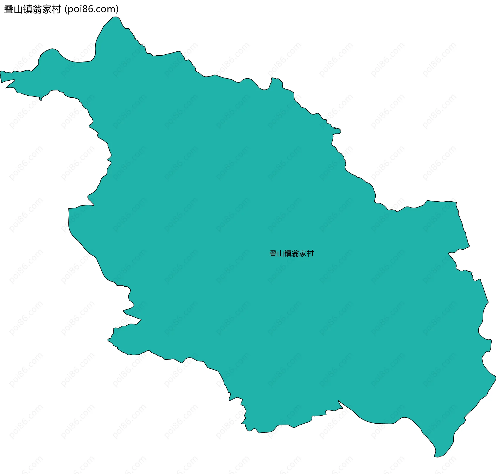 叠山镇翁家村边界地图