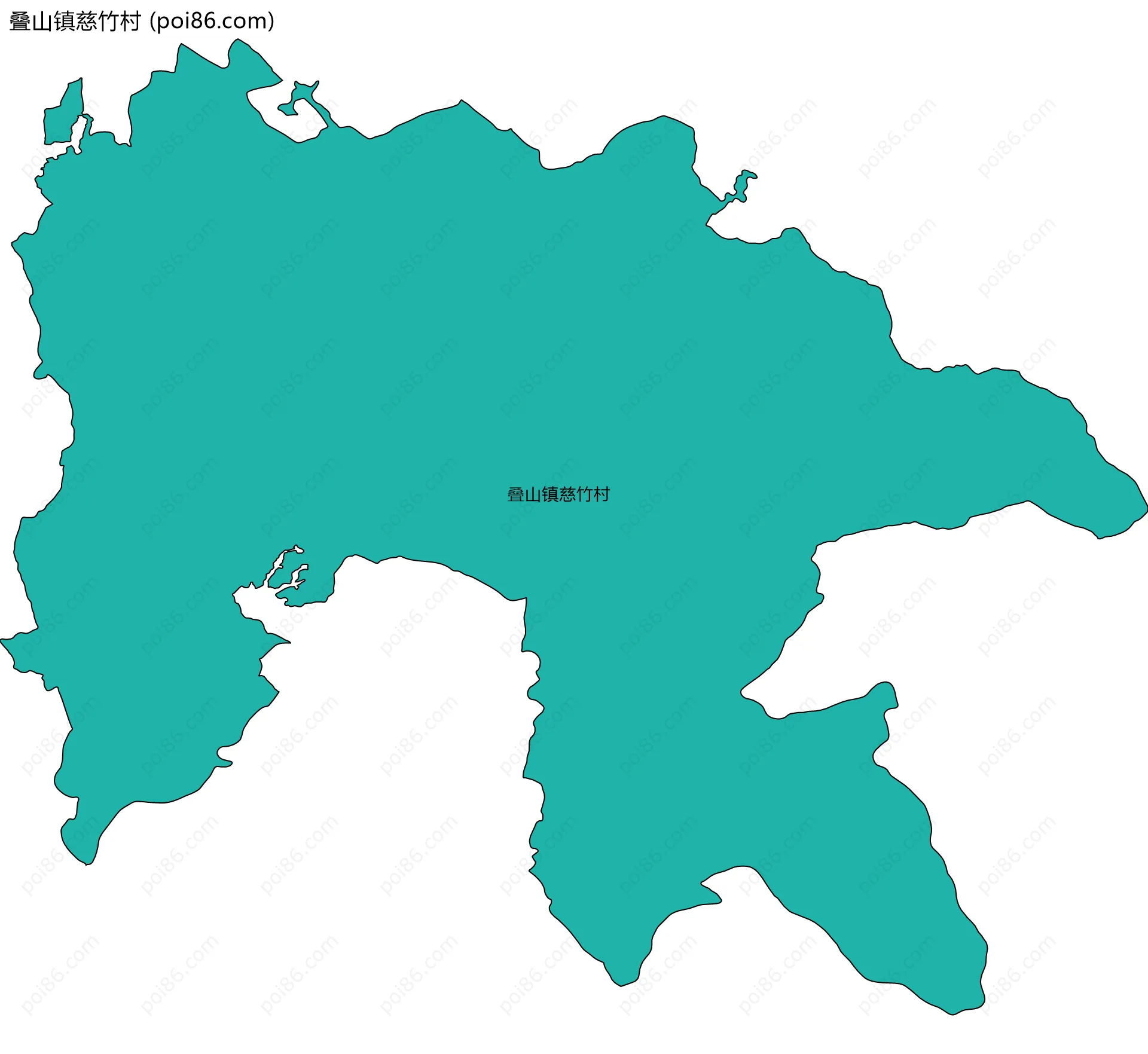 叠山镇慈竹村边界地图
