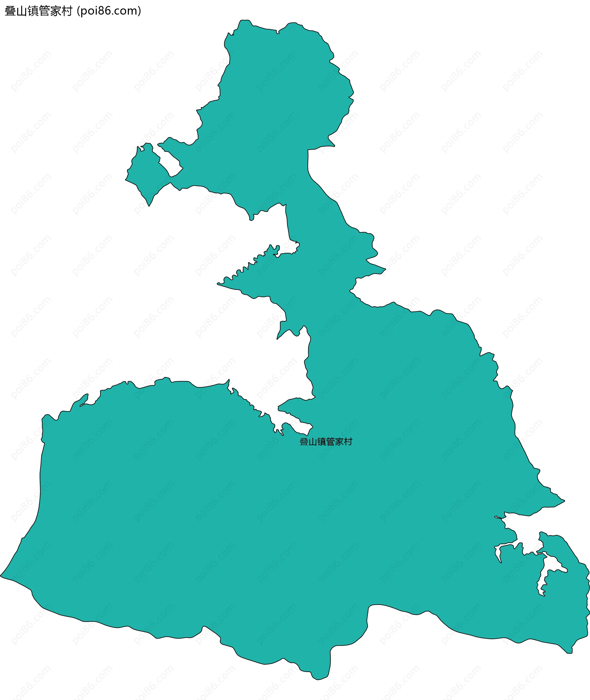 叠山镇管家村边界地图
