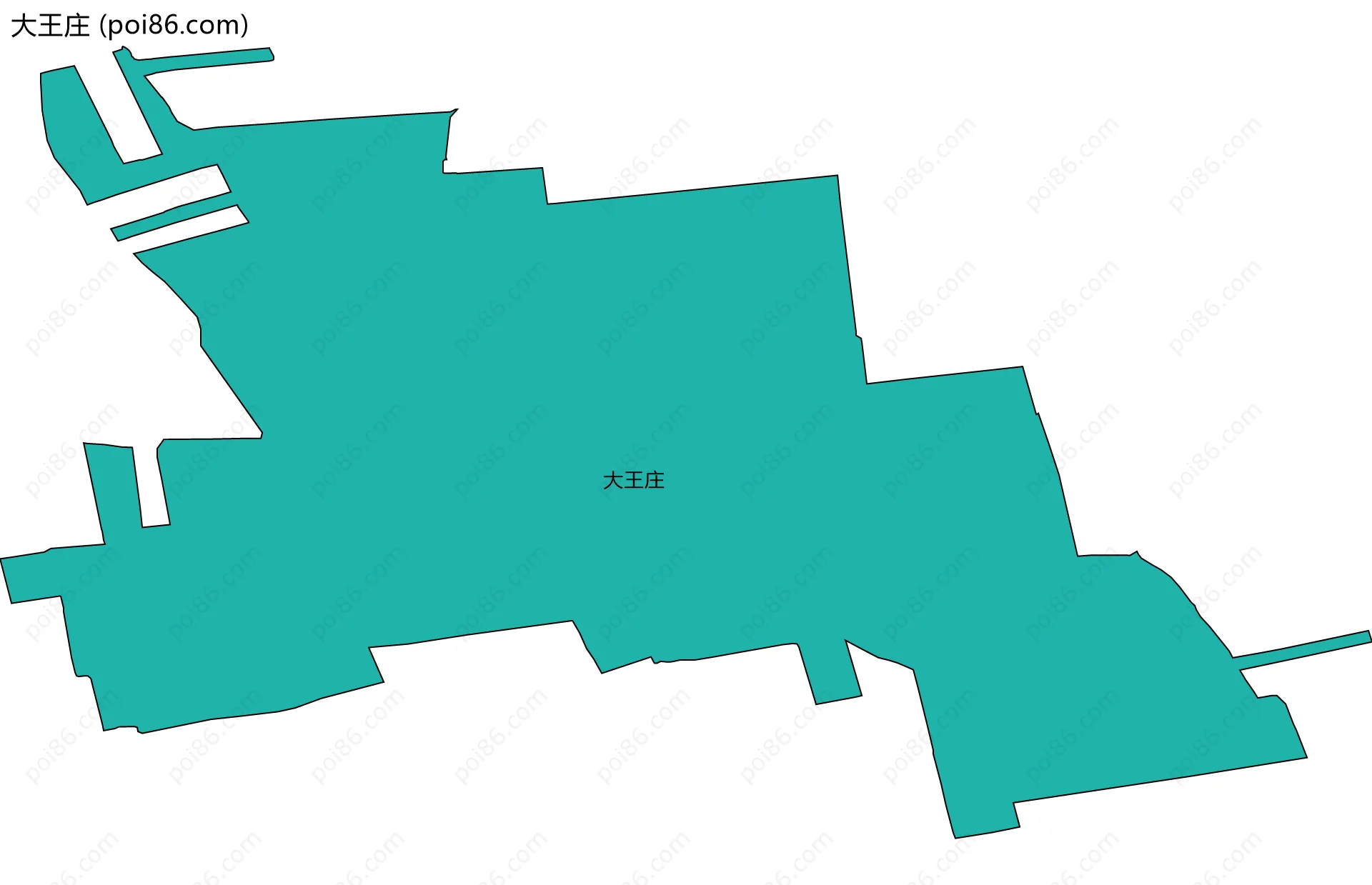 大王庄边界地图