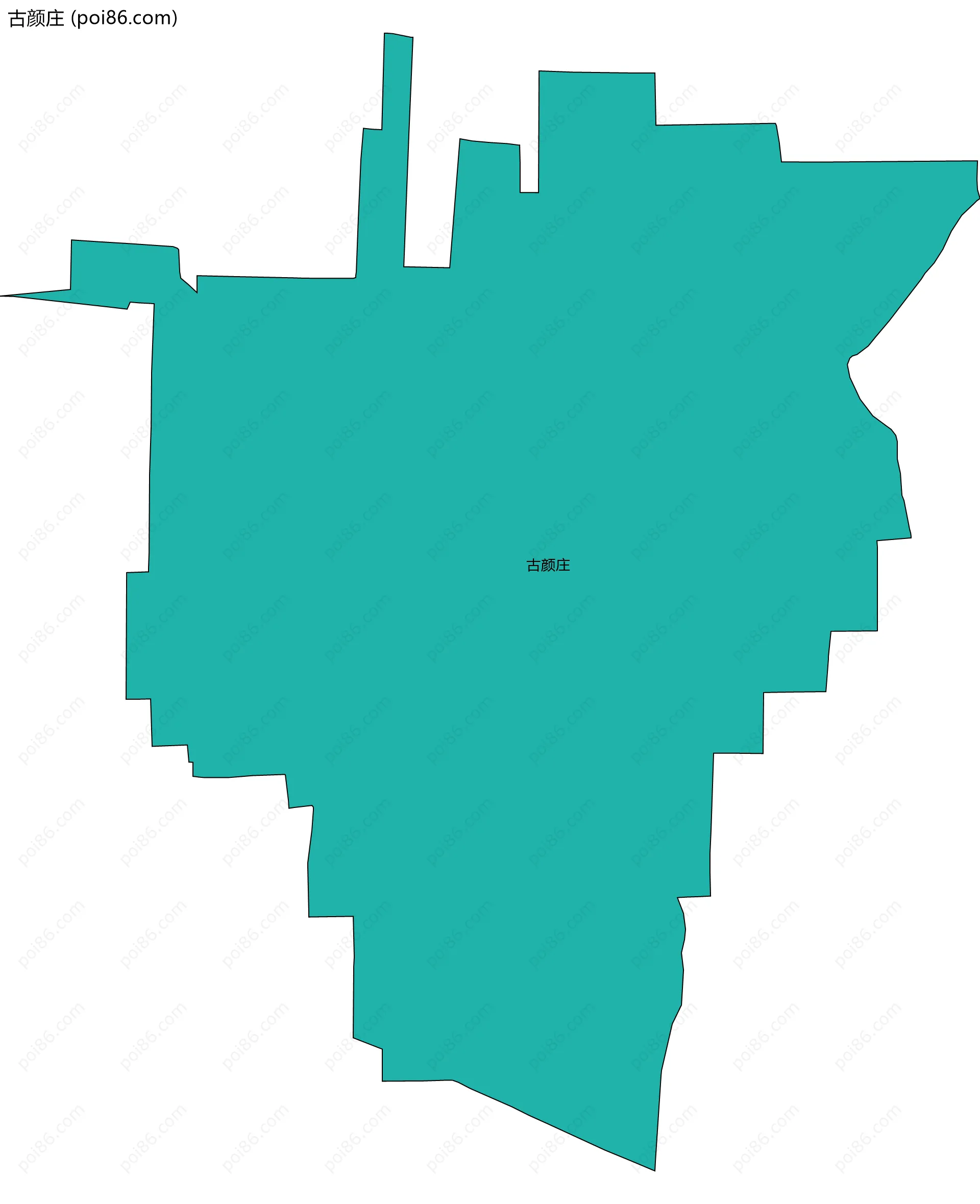 古颜庄边界地图