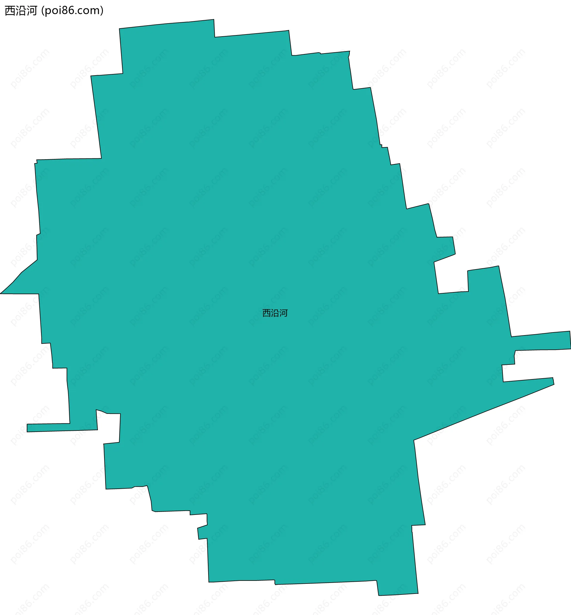 西沿河边界地图