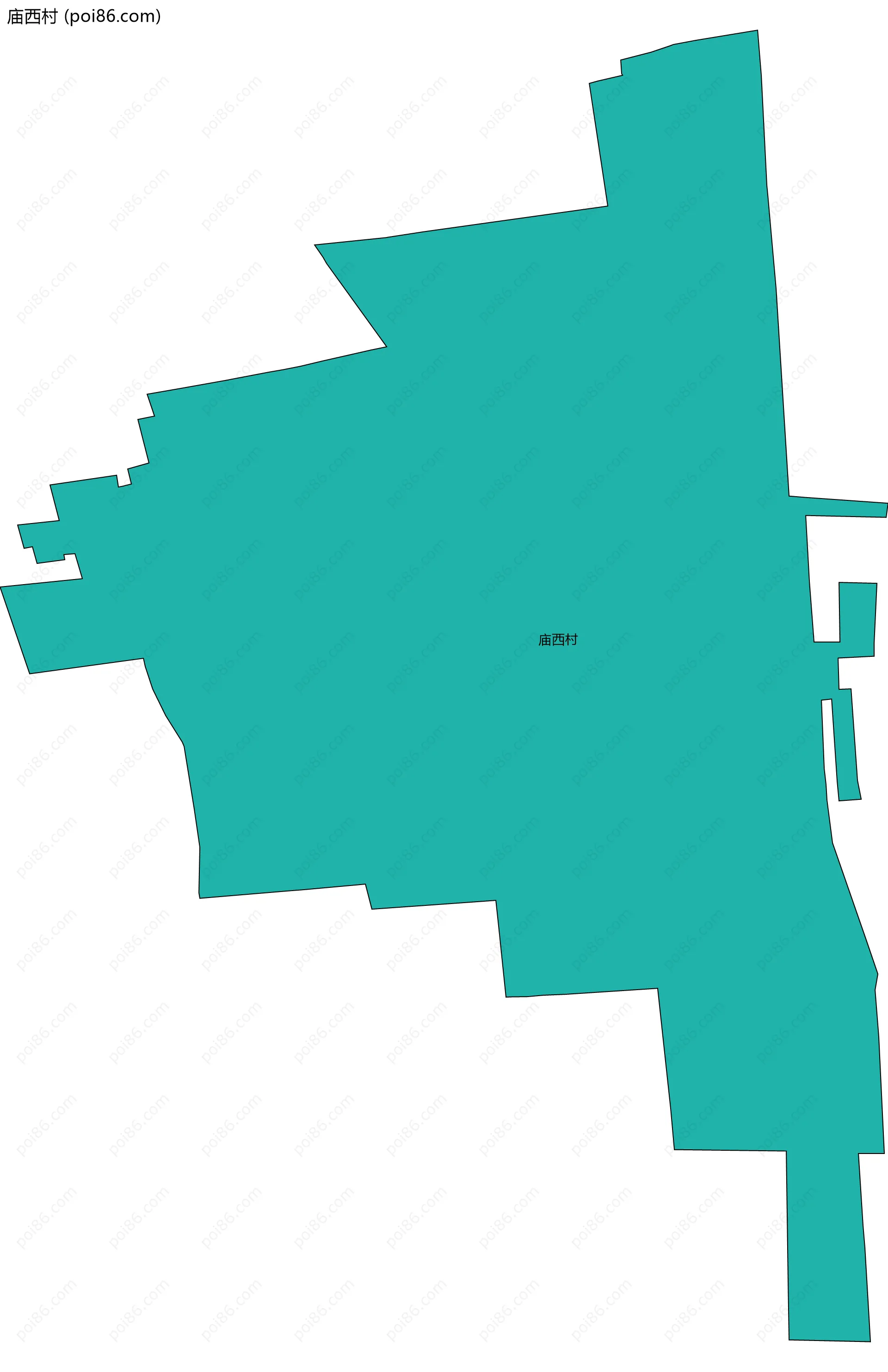 庙西村边界地图