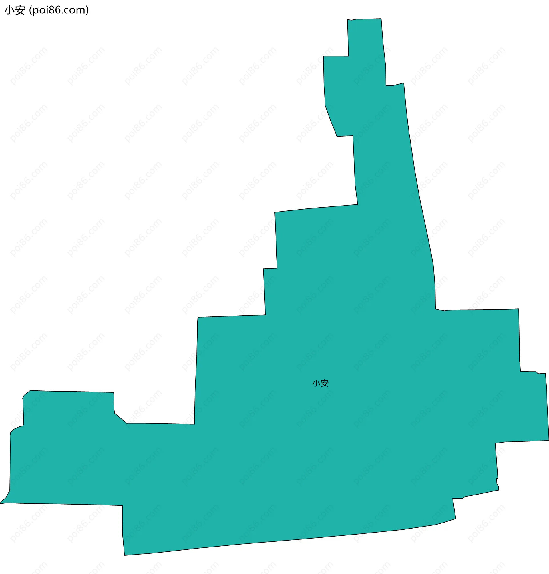 小安边界地图