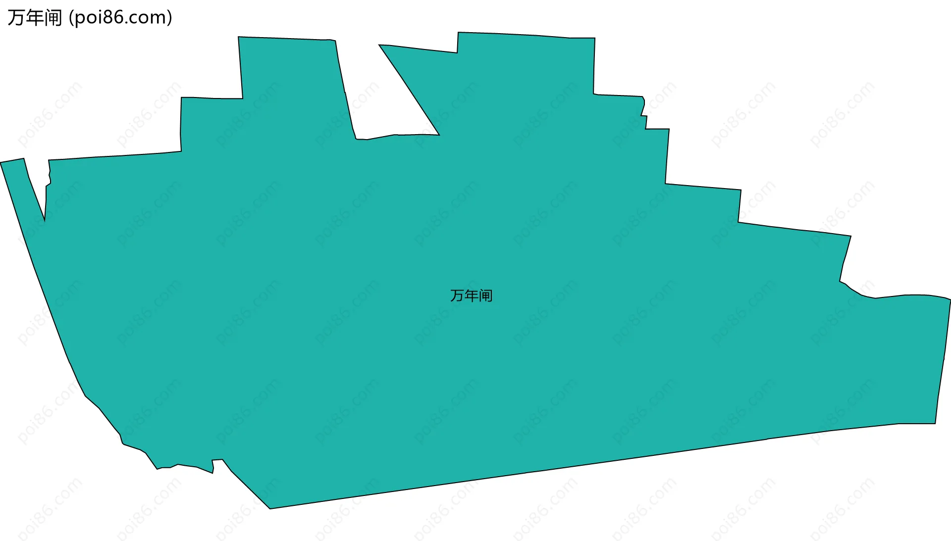 万年闸边界地图