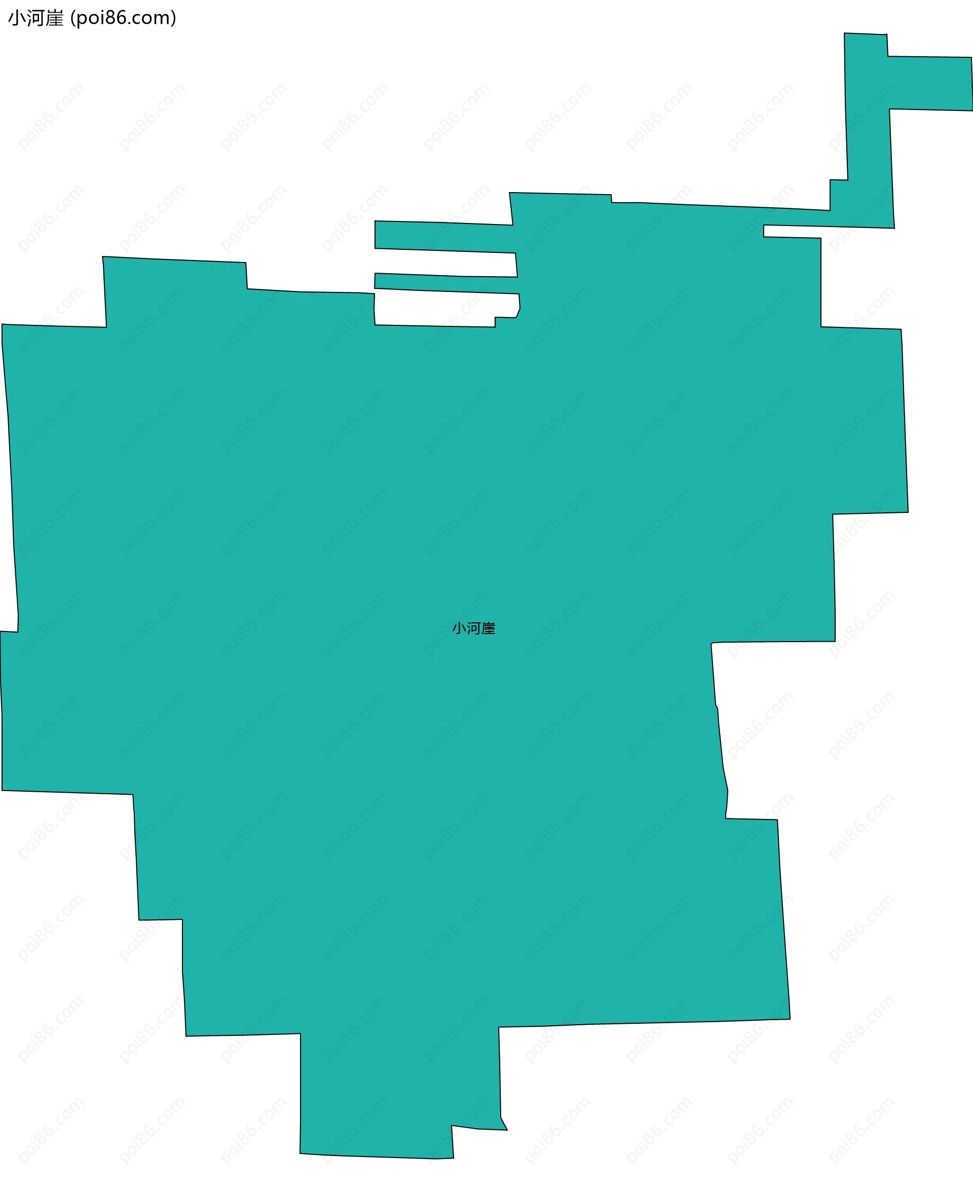 小河崖边界地图