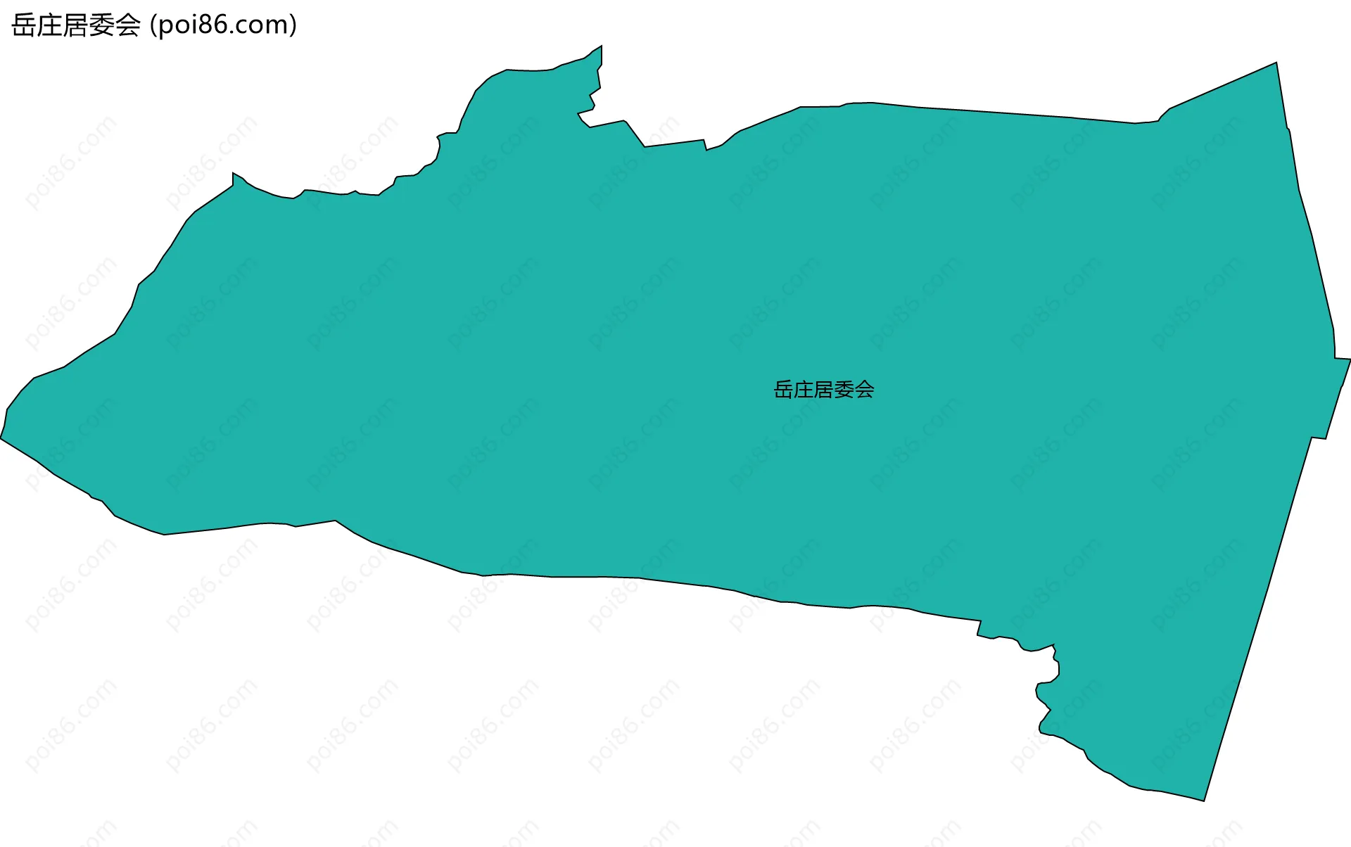岳庄居委会边界地图