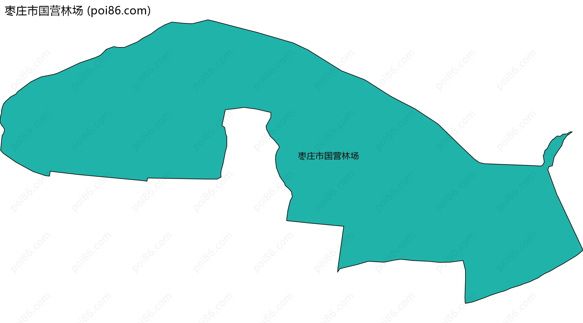 枣庄市国营林场边界地图