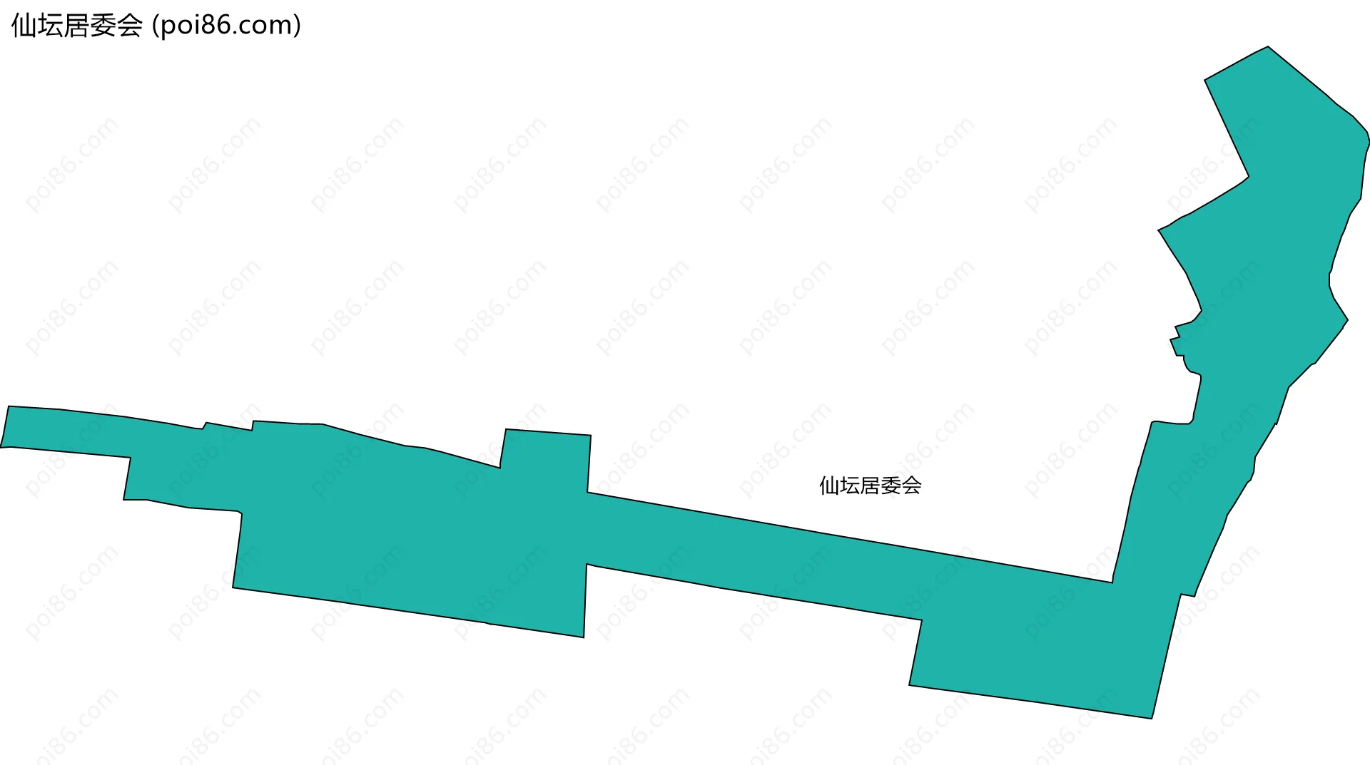 仙坛居委会边界地图