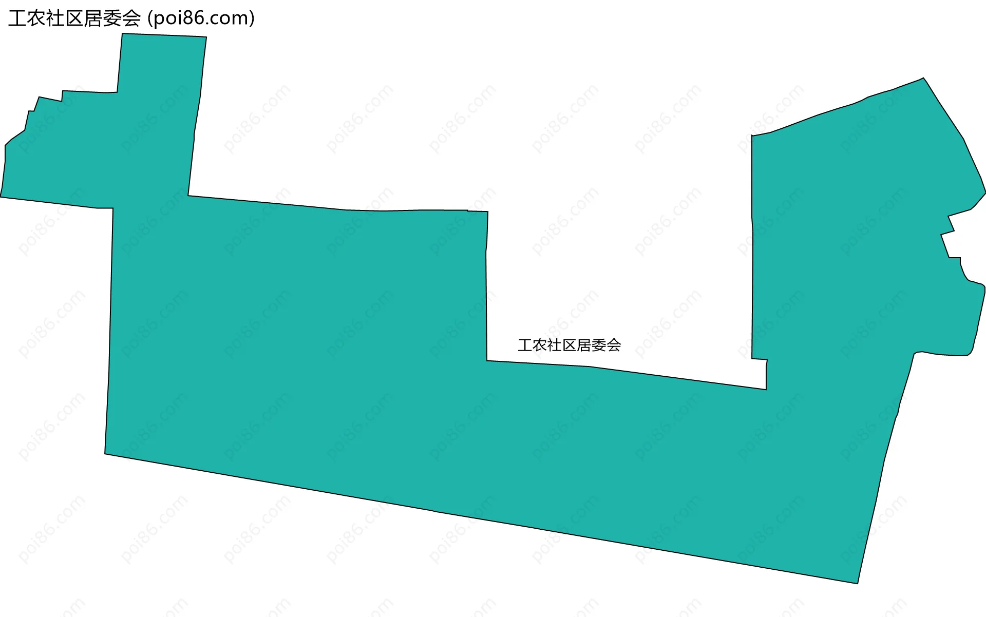 工农社区居委会边界地图
