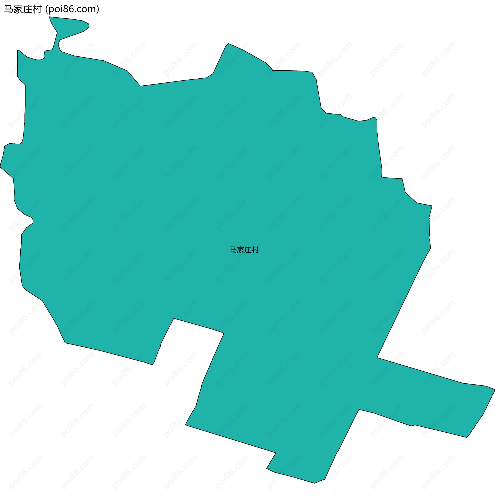 马家庄村边界地图
