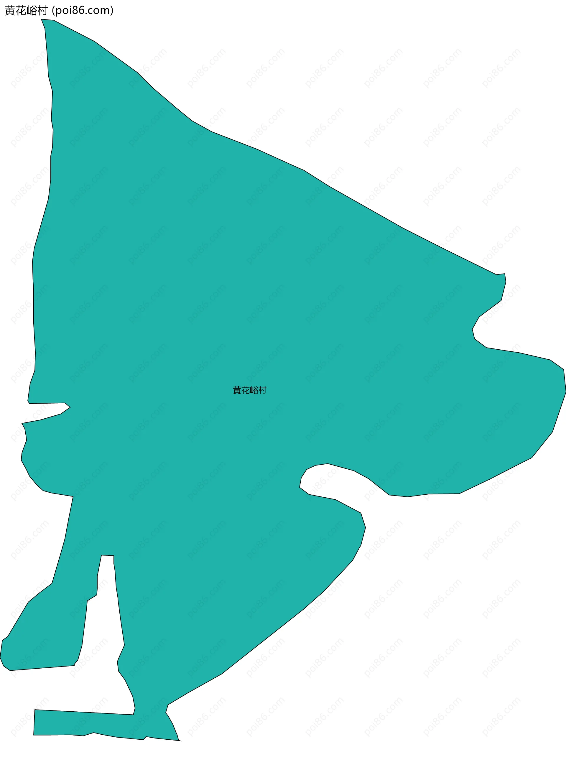 黄花峪村边界地图