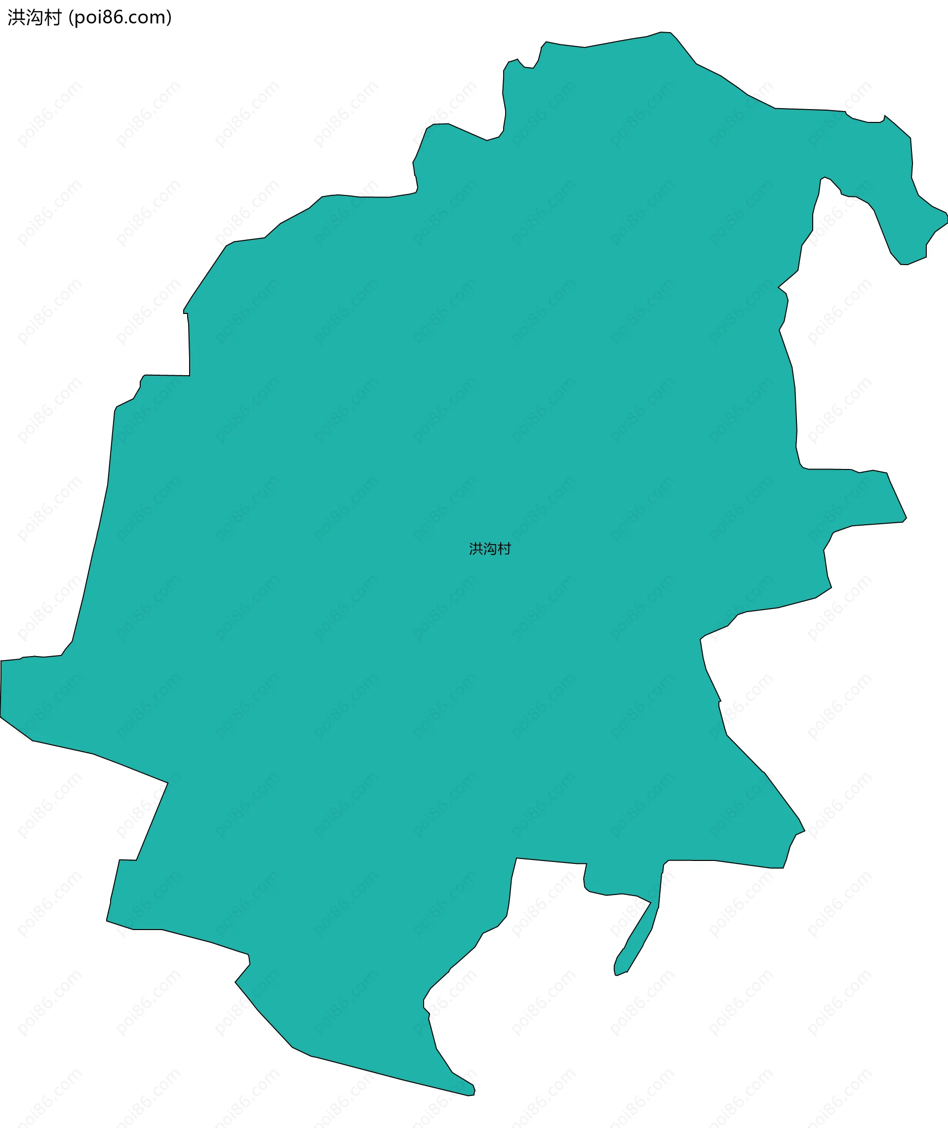 洪沟村边界地图