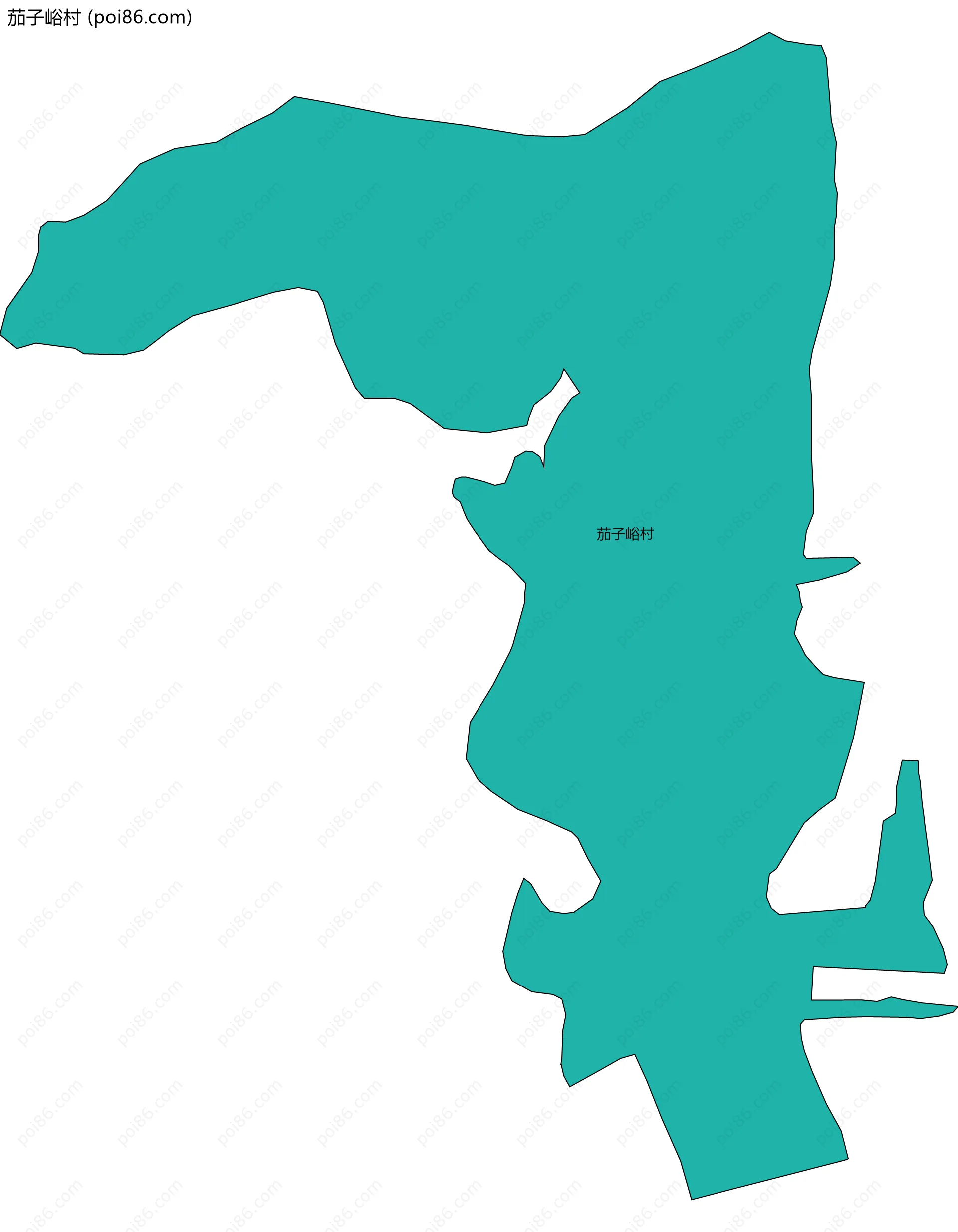 茄子峪村边界地图