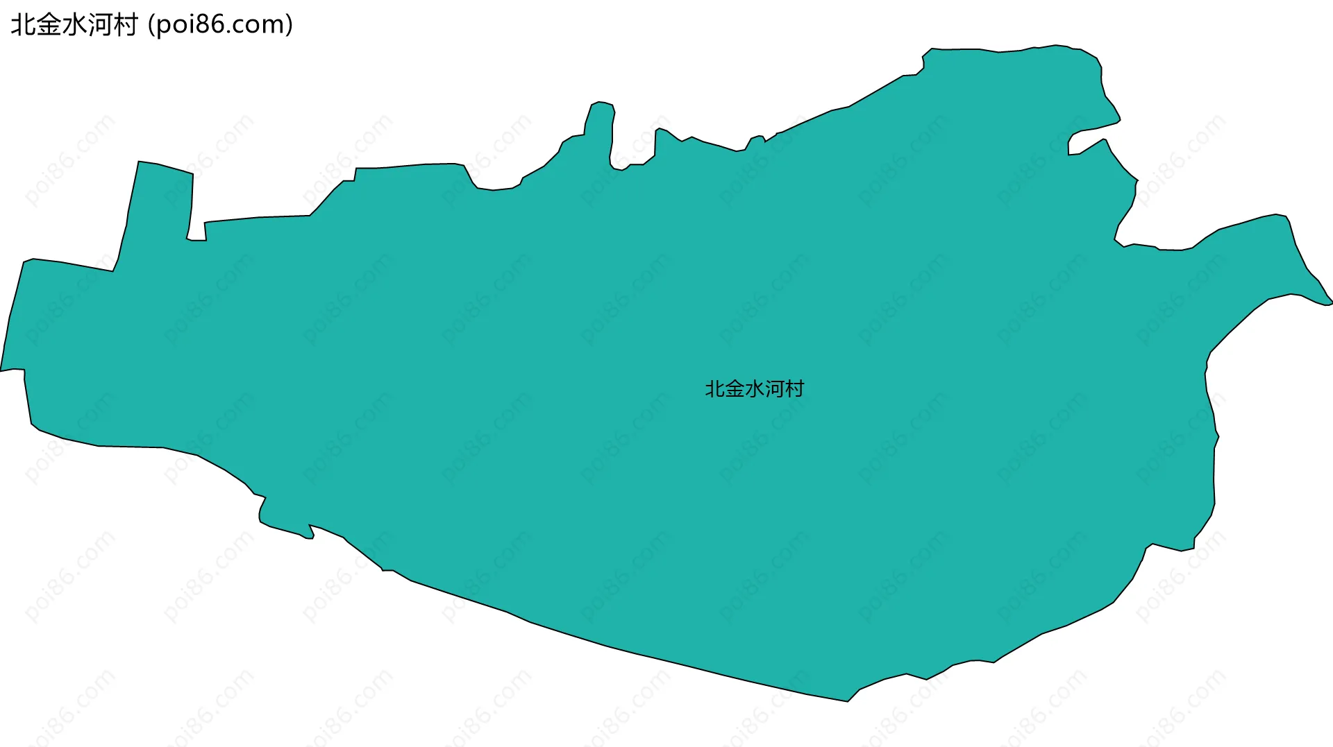 北金水河村边界地图